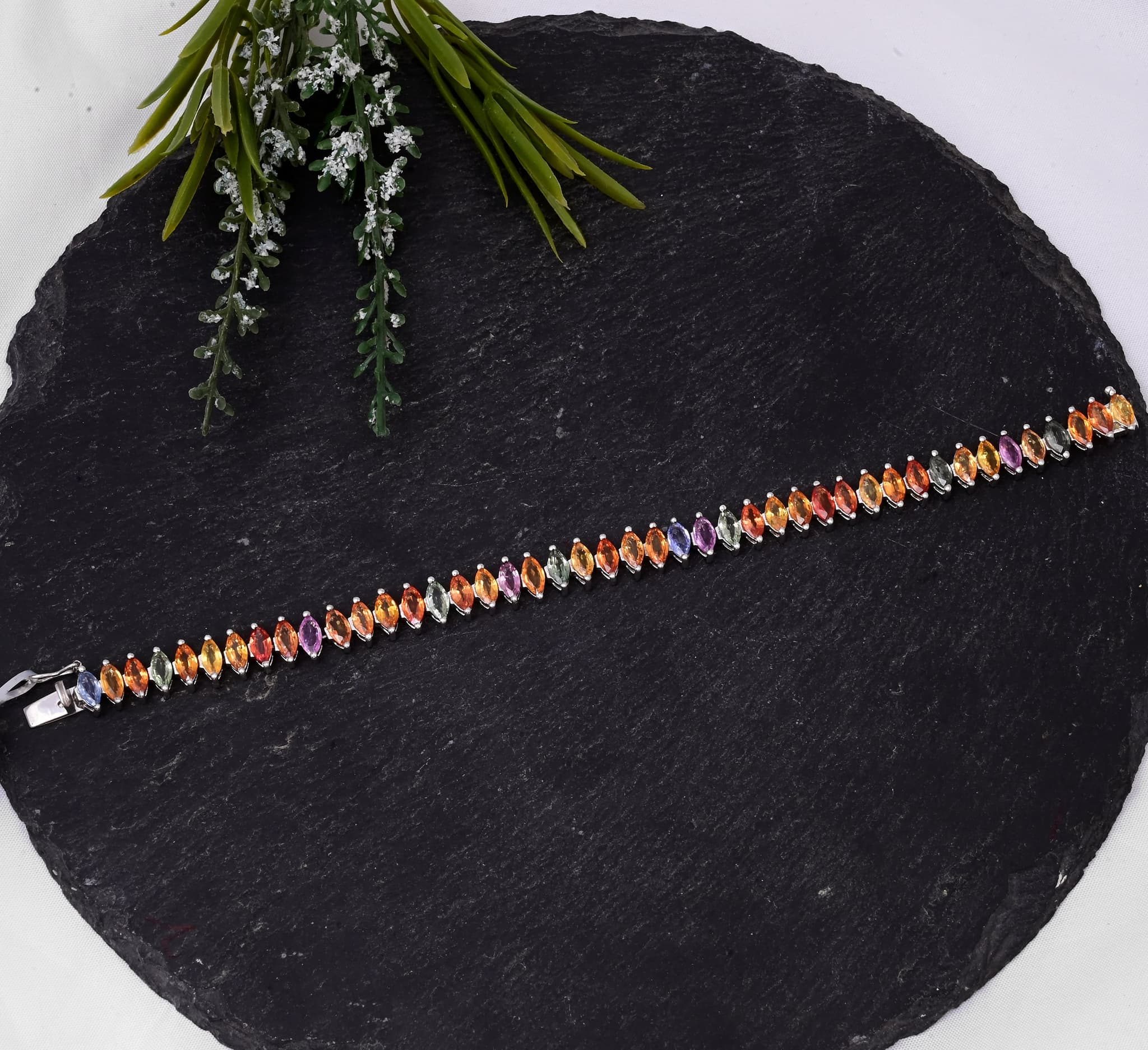Aurora Bloom Multi Sapphire Bracelet