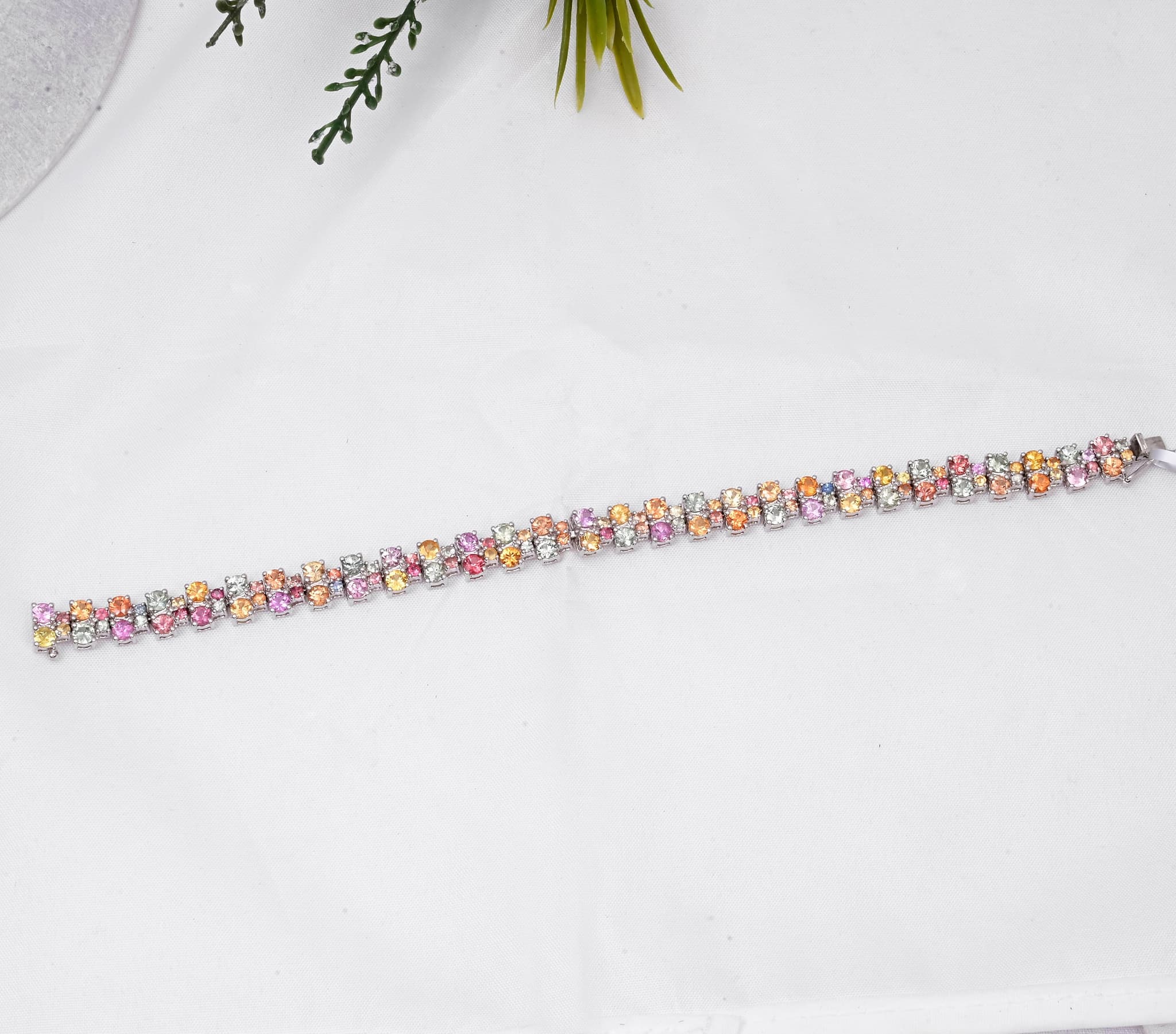 Prism Elegance Multi Sapphire Tennis Bracelet