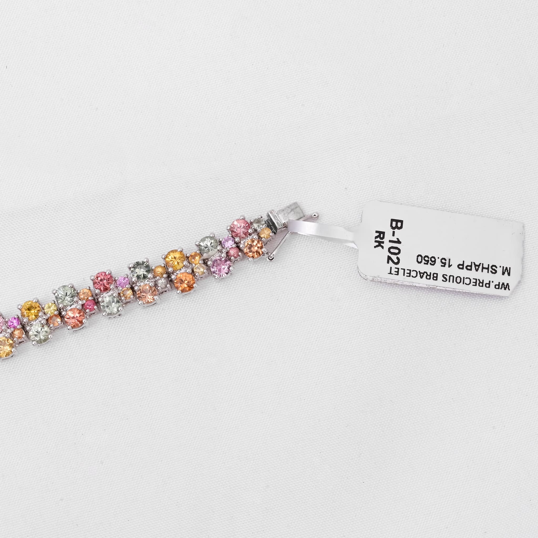 Prism Elegance Multi Sapphire Tennis Bracelet