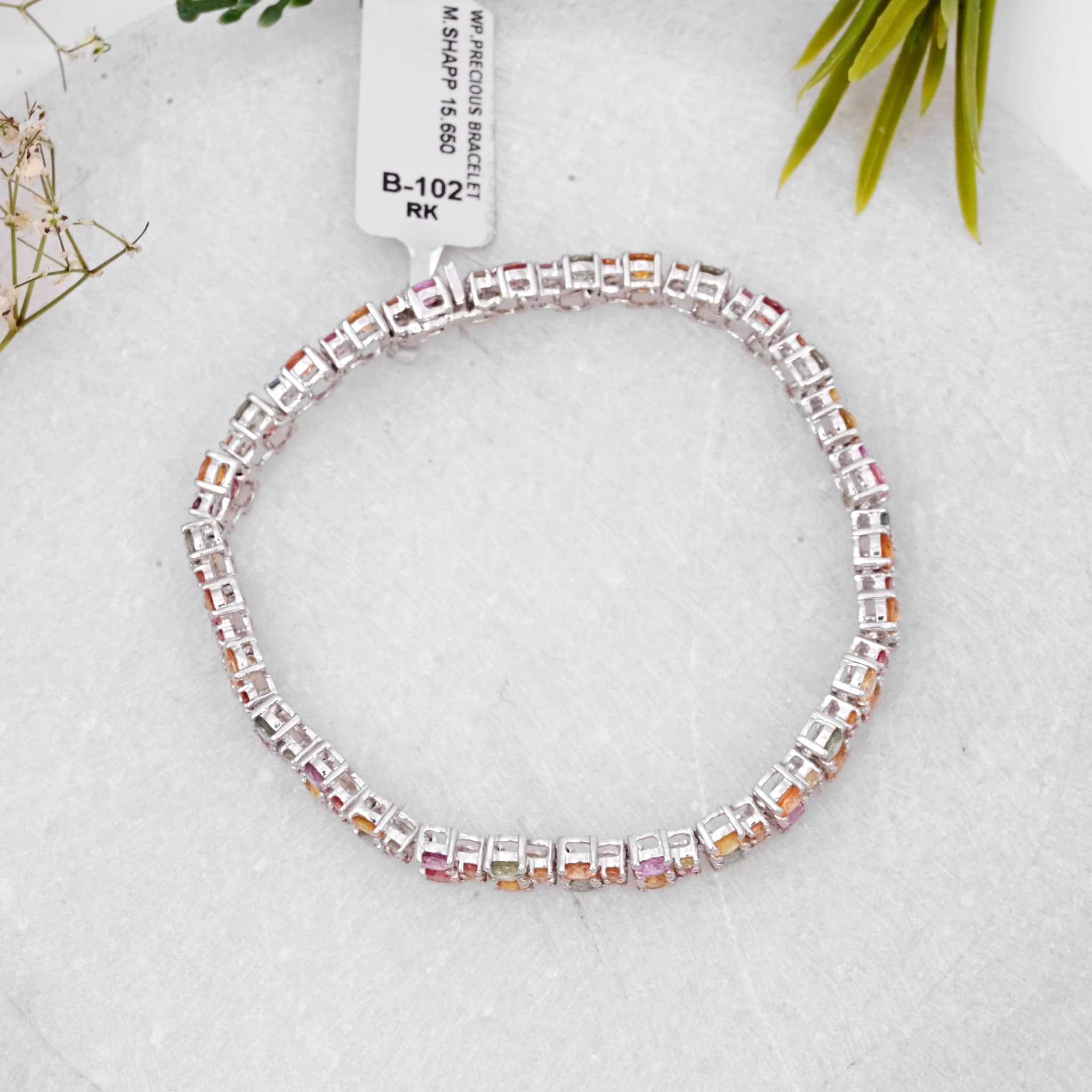 Prism Elegance Multi Sapphire Tennis Bracelet