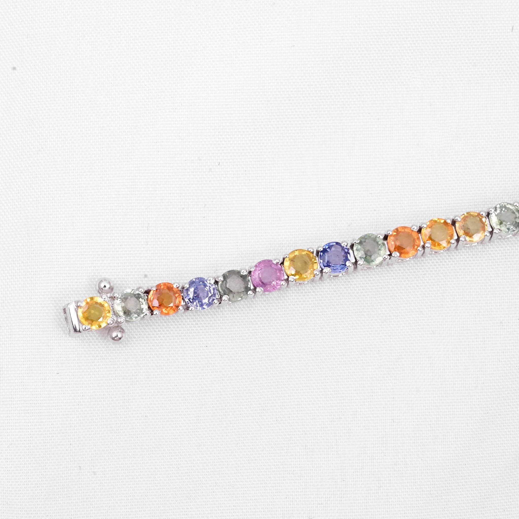 Radiant Spectrum Sapphire Line Bracelet alternate view