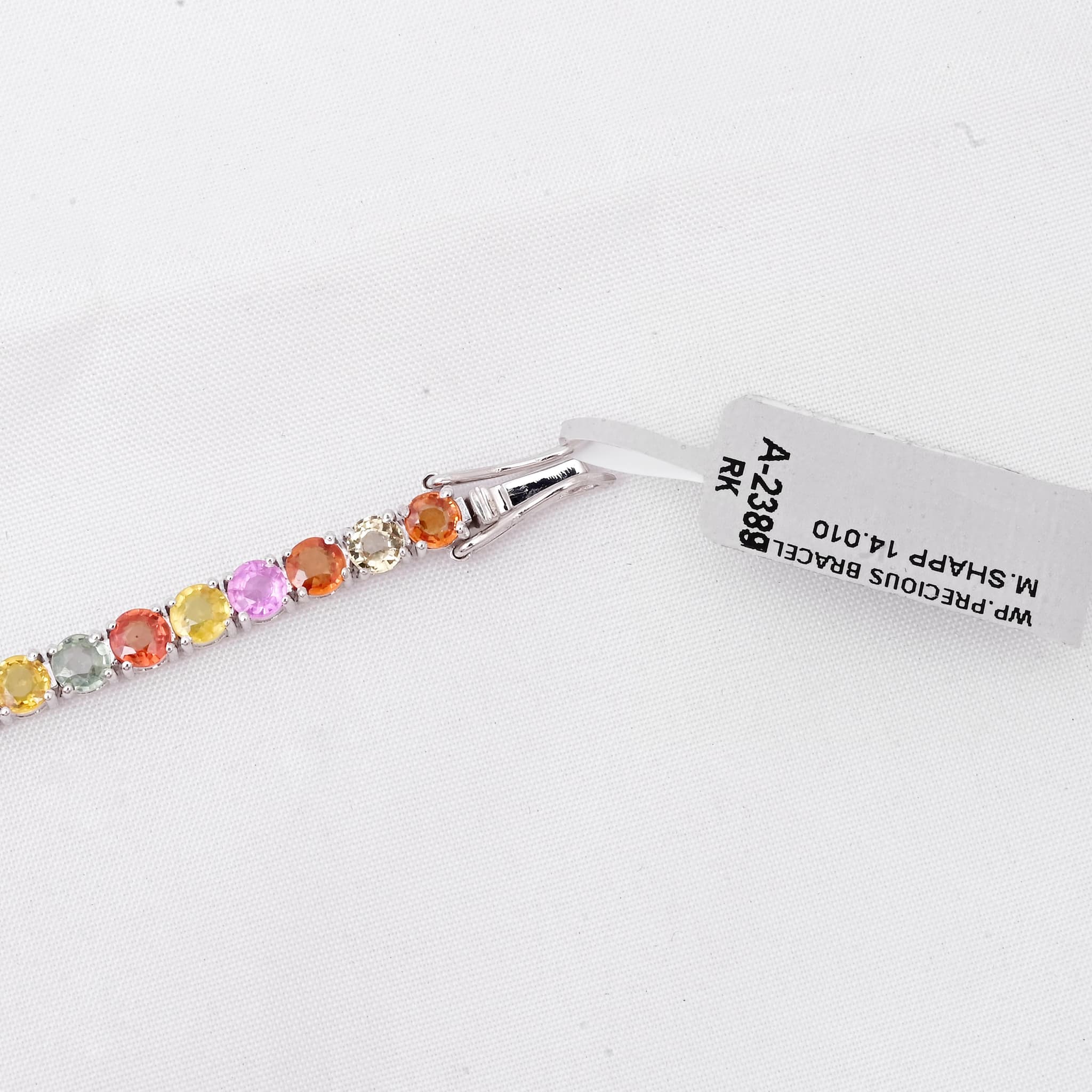Radiant Spectrum Sapphire Line Bracelet