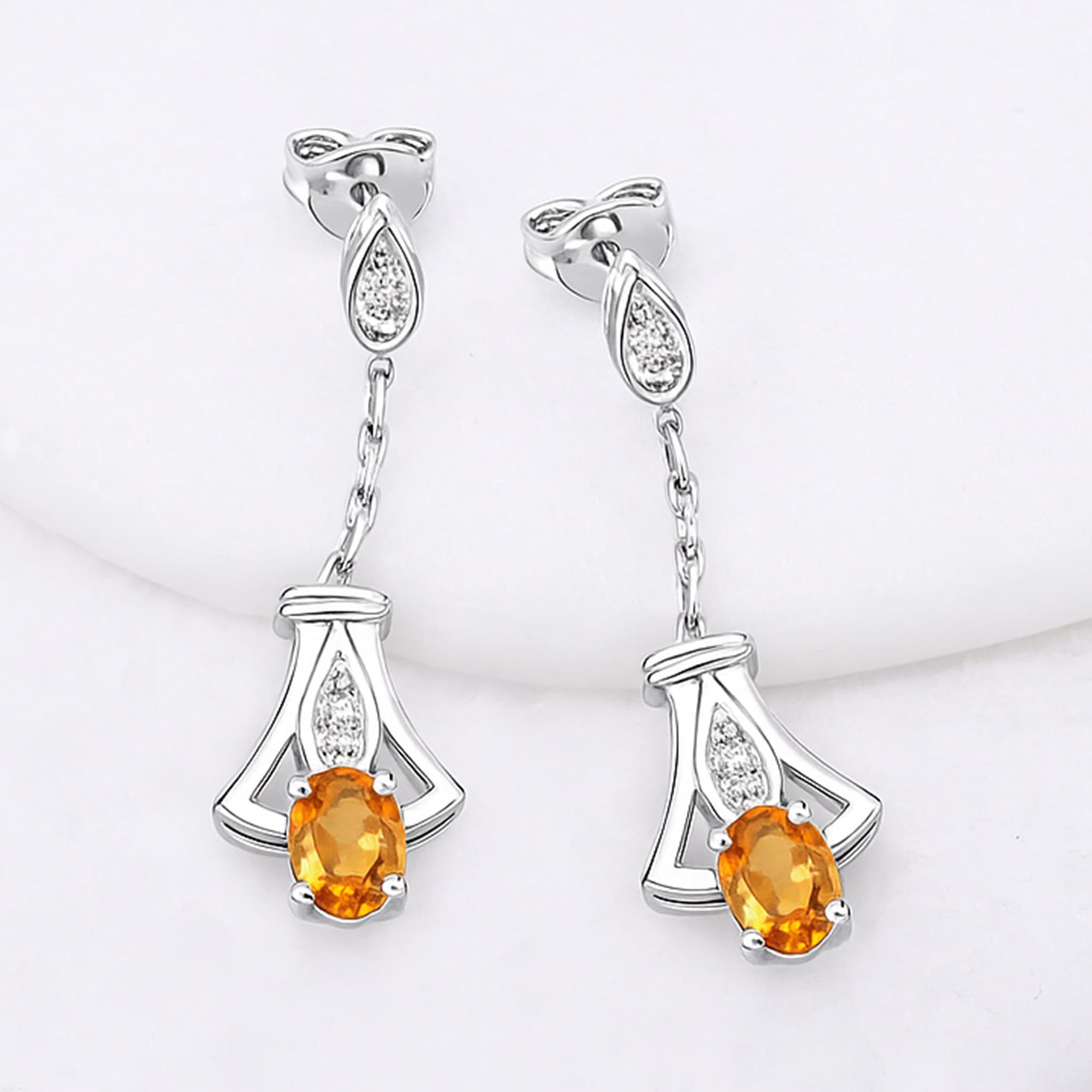 Golden Aura Yellow Sapphire Drop Earrings