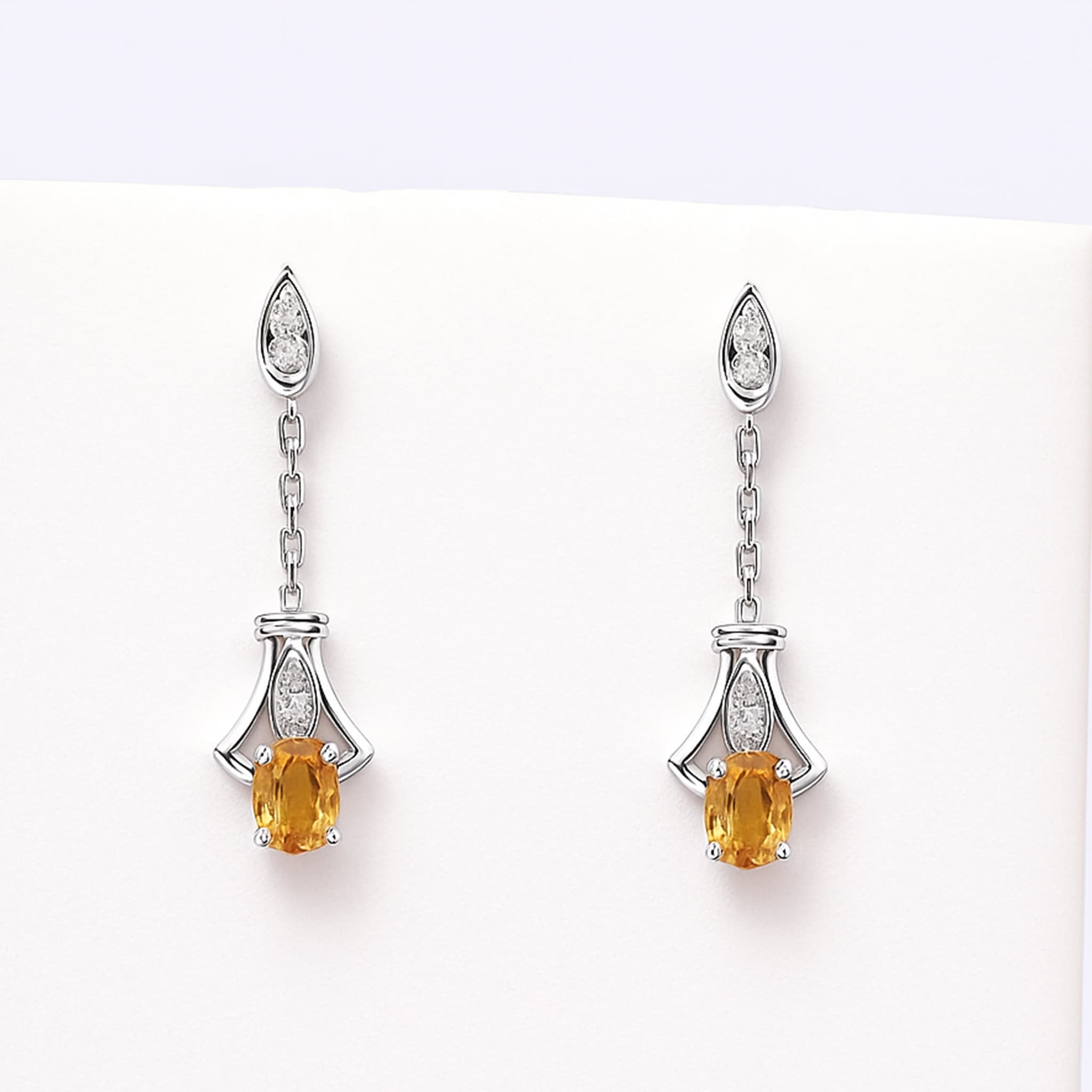 Golden Aura Yellow Sapphire Drop Earrings alternate view