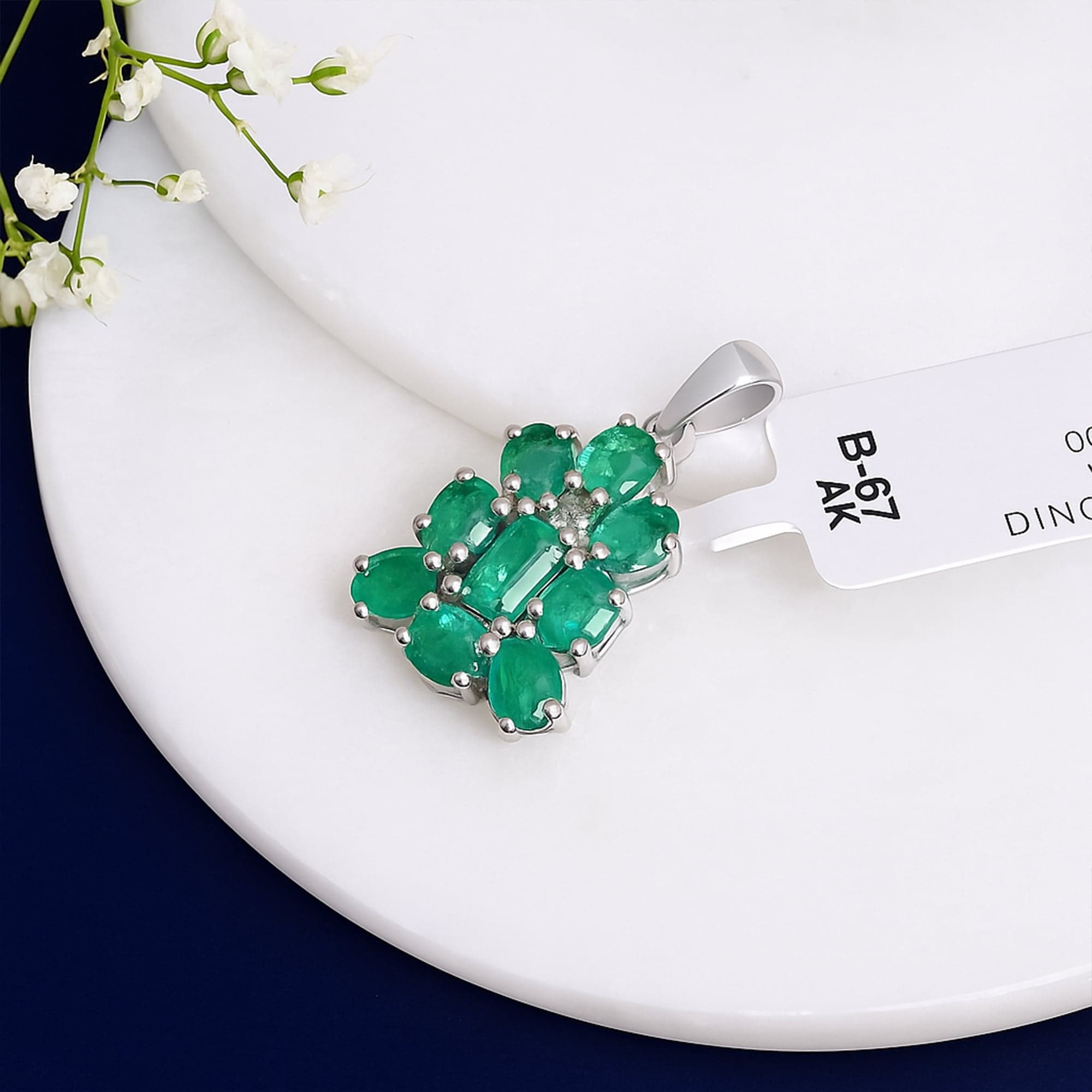 Emerald Blossom Pendant alternate view