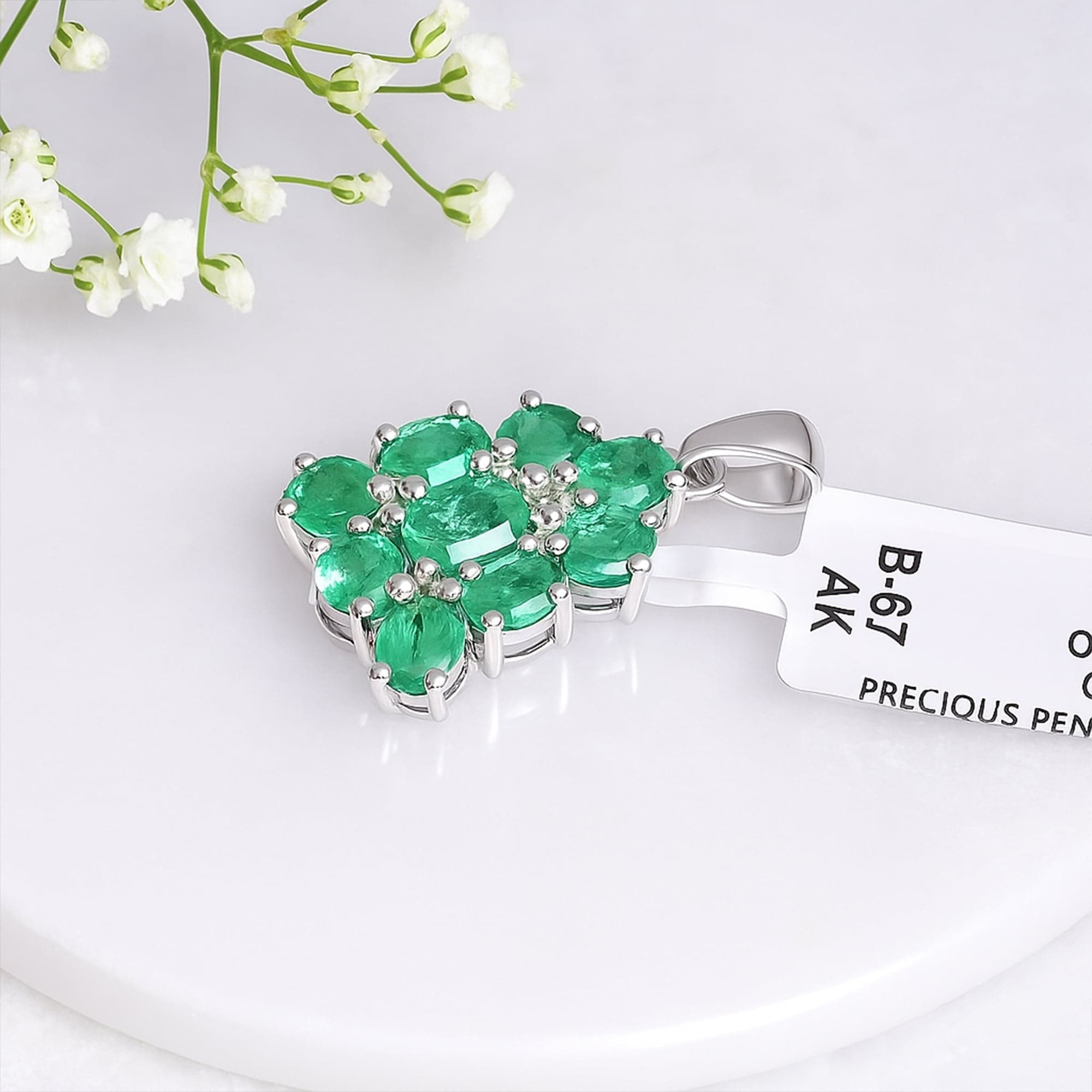 Emerald Blossom Pendant