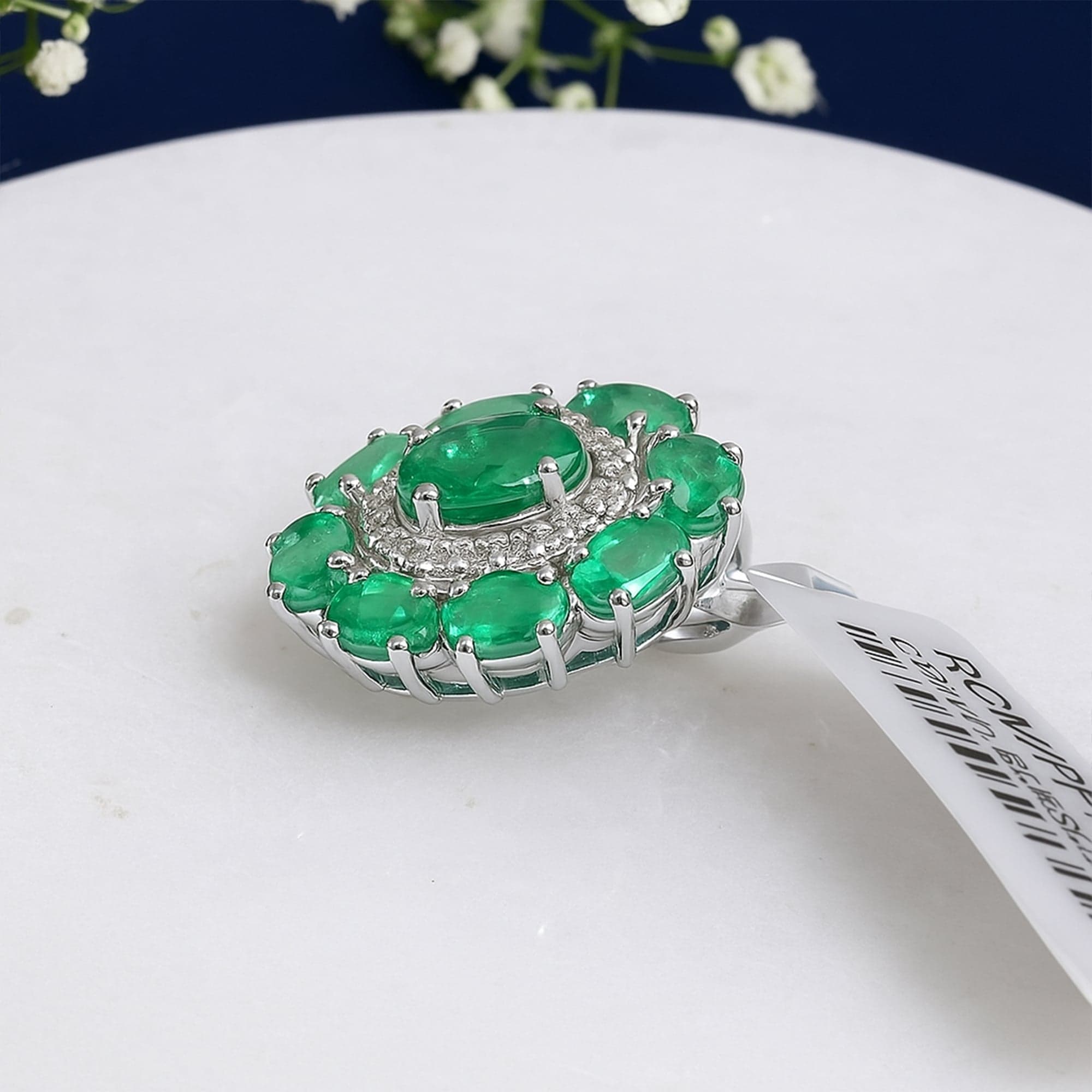 Emerald Halo Royale Pendant alternate view
