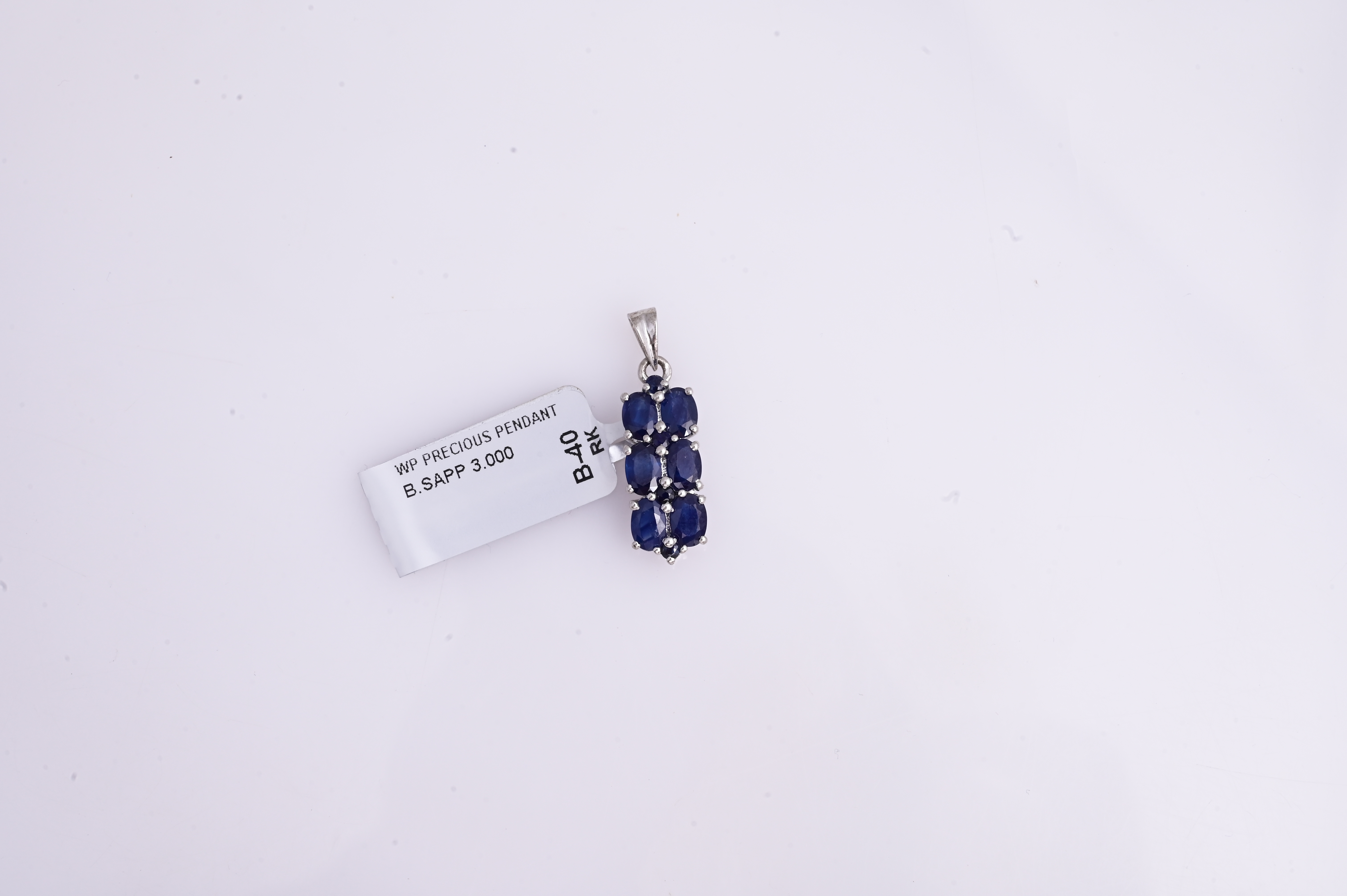 Blue Sapphire Floral Cluster Pendant