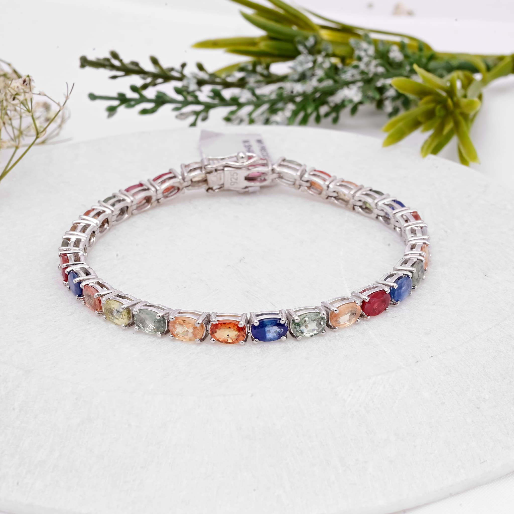 Prismatic Glow Multi Sapphire Bracelet