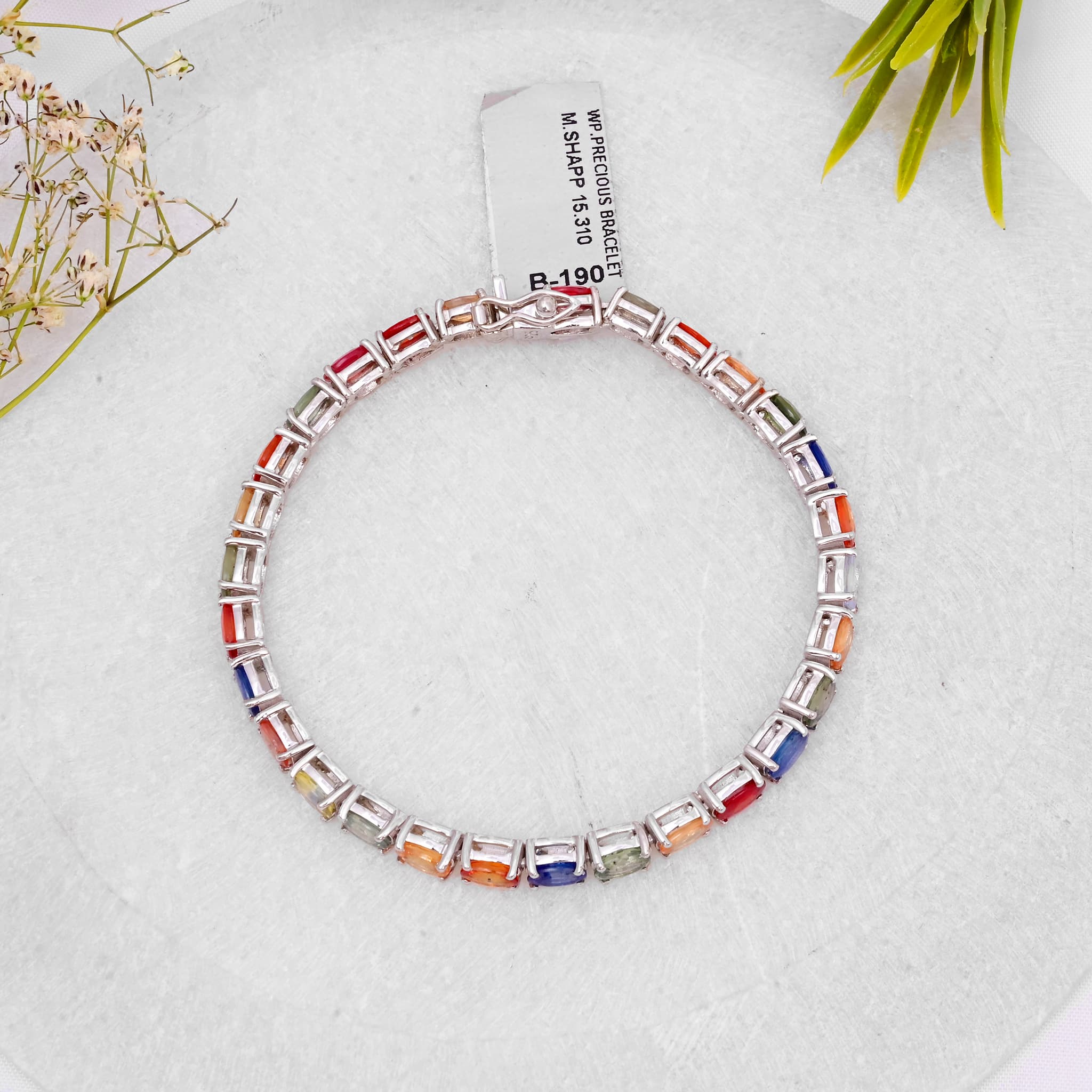Prismatic Glow Multi Sapphire Bracelet