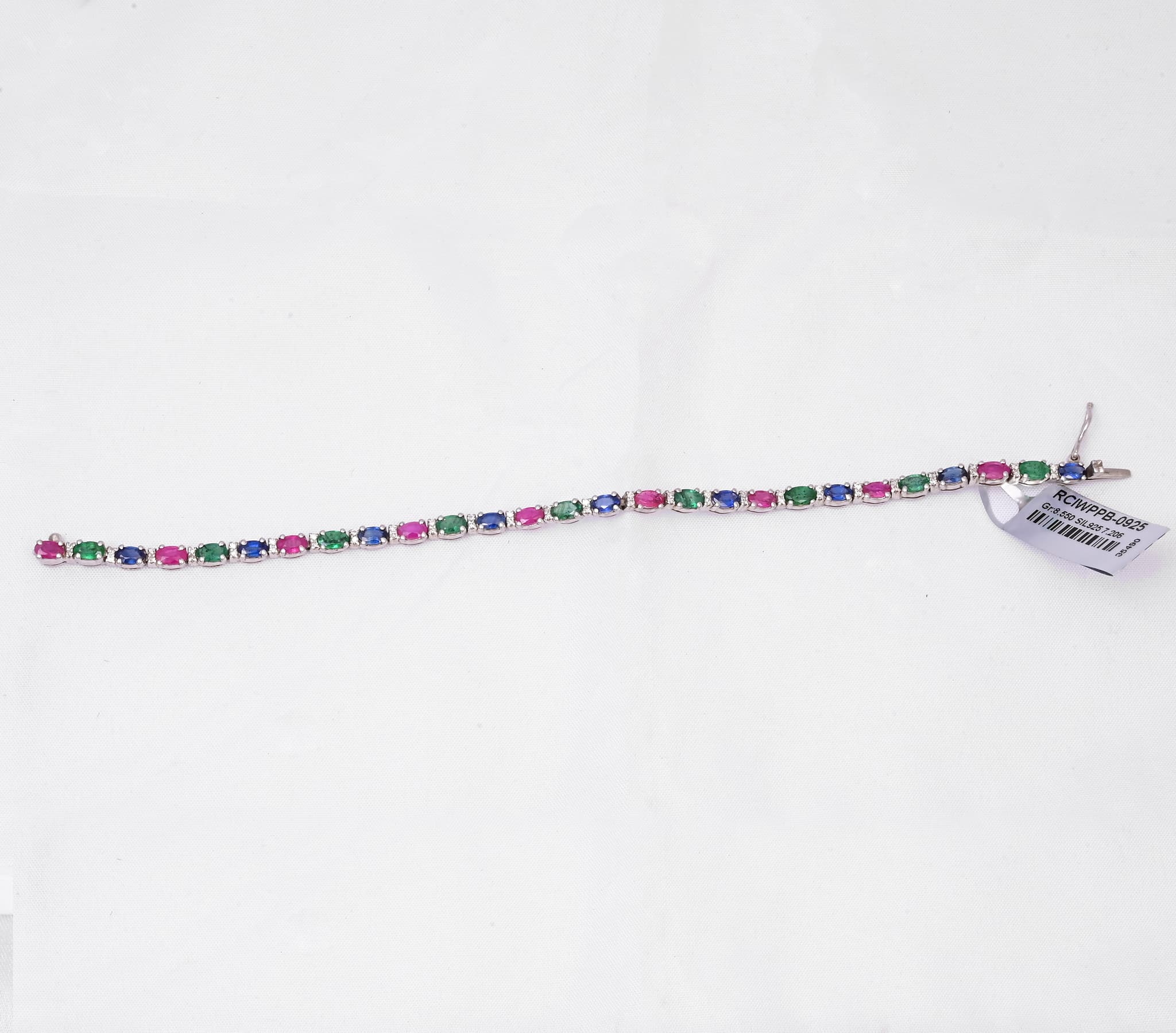 Trinity Luxe Ruby Emerald Sapphire Bracelet