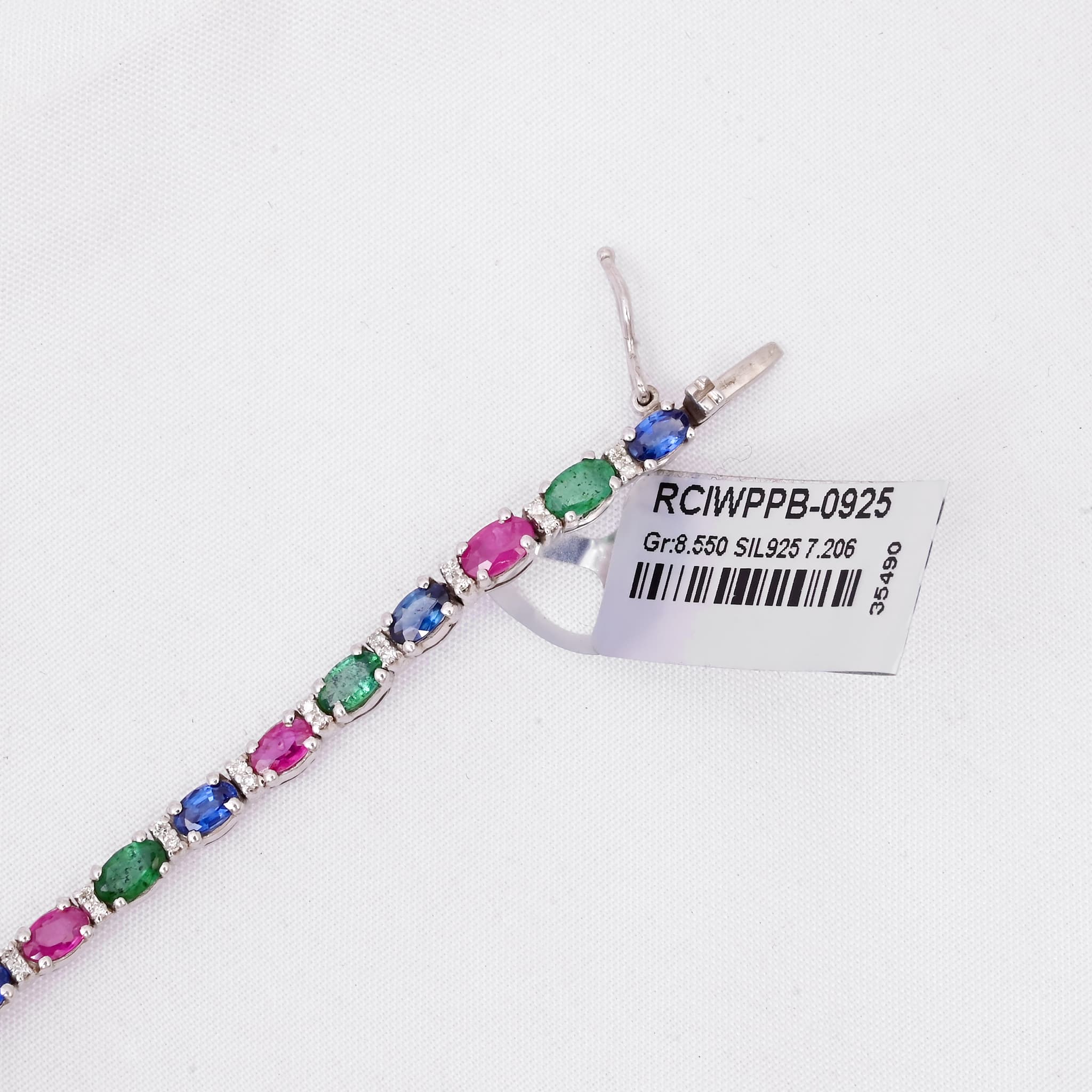 Trinity Luxe Ruby Emerald Sapphire Bracelet alternate view