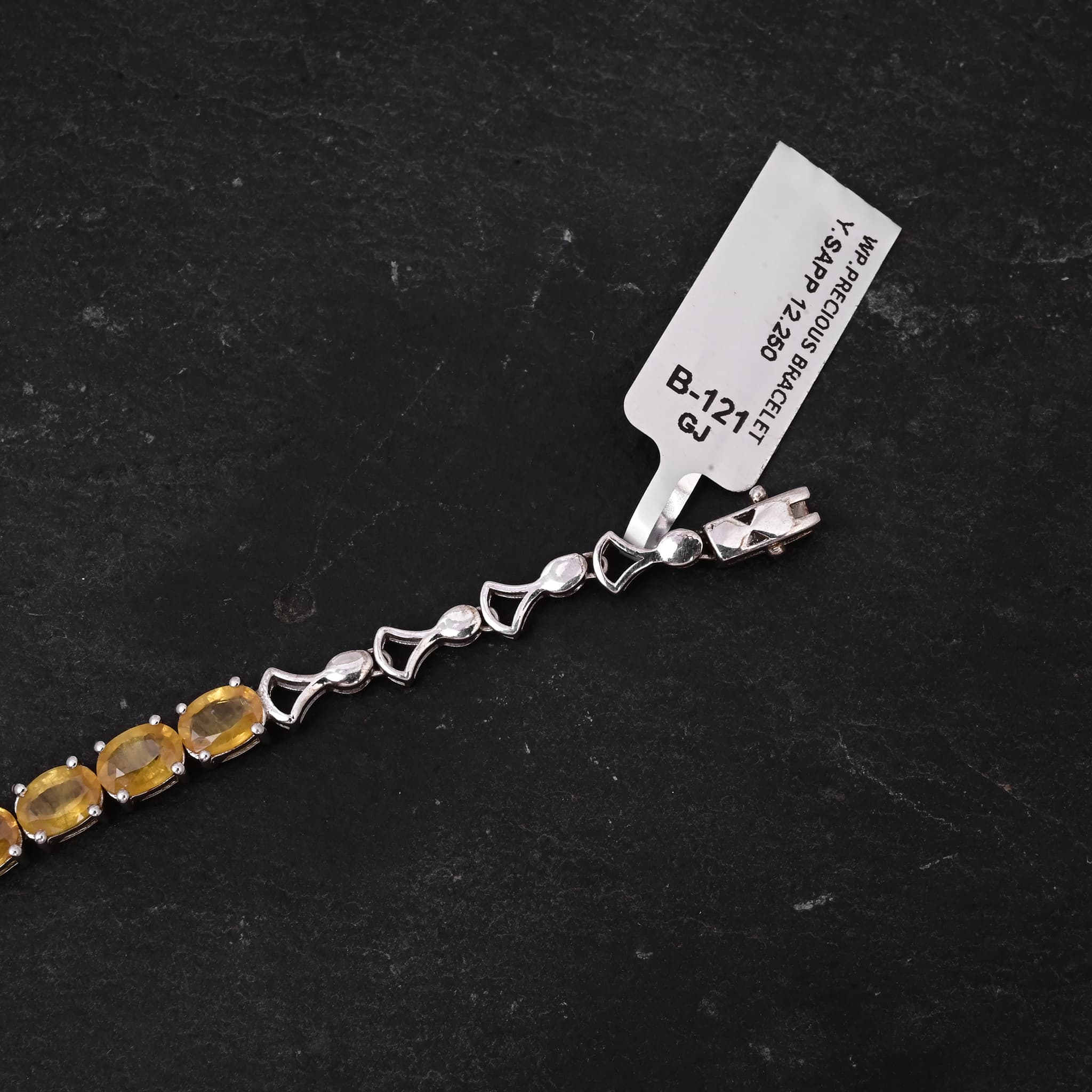 Golden Aura Yellow Sapphire Tennis Bracelet