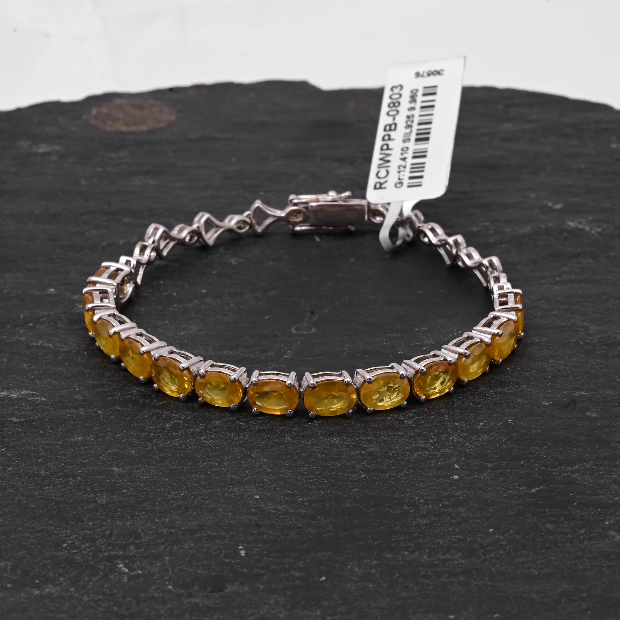 Golden Aura Yellow Sapphire Tennis Bracelet