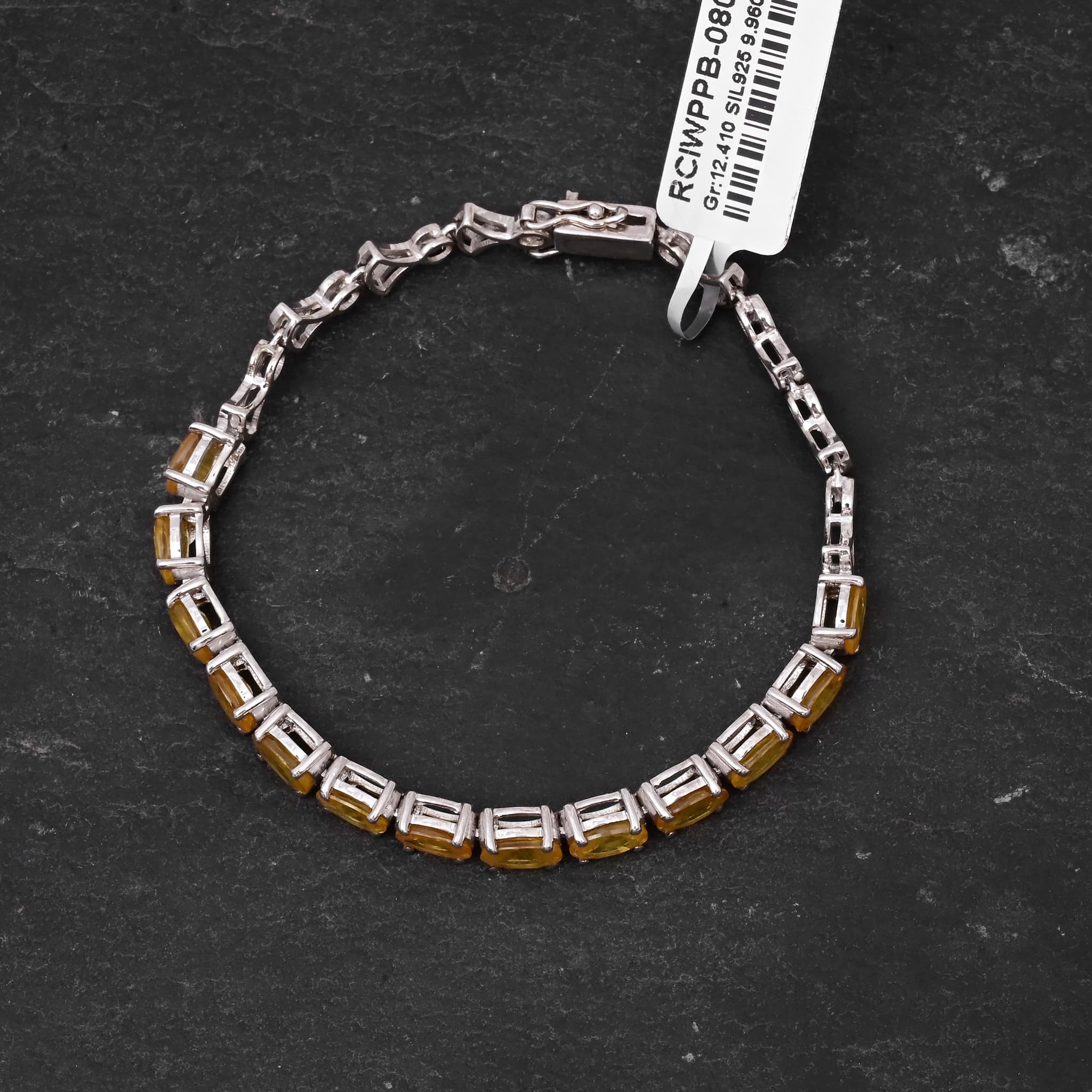 Golden Aura Yellow Sapphire Tennis Bracelet