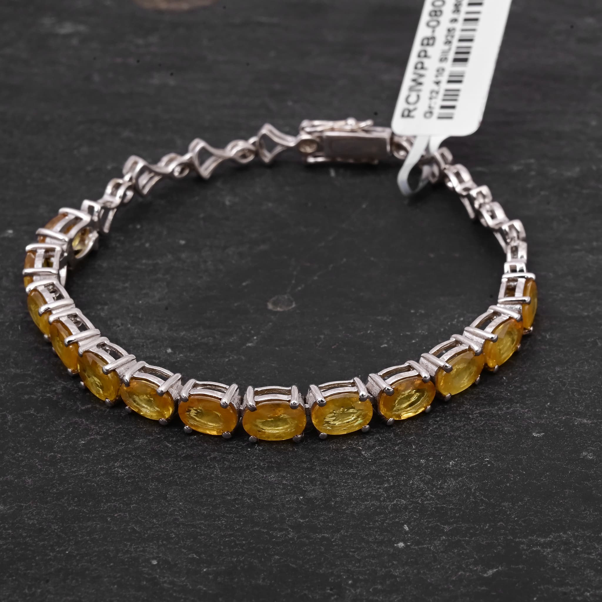 Golden Aura Yellow Sapphire Tennis Bracelet