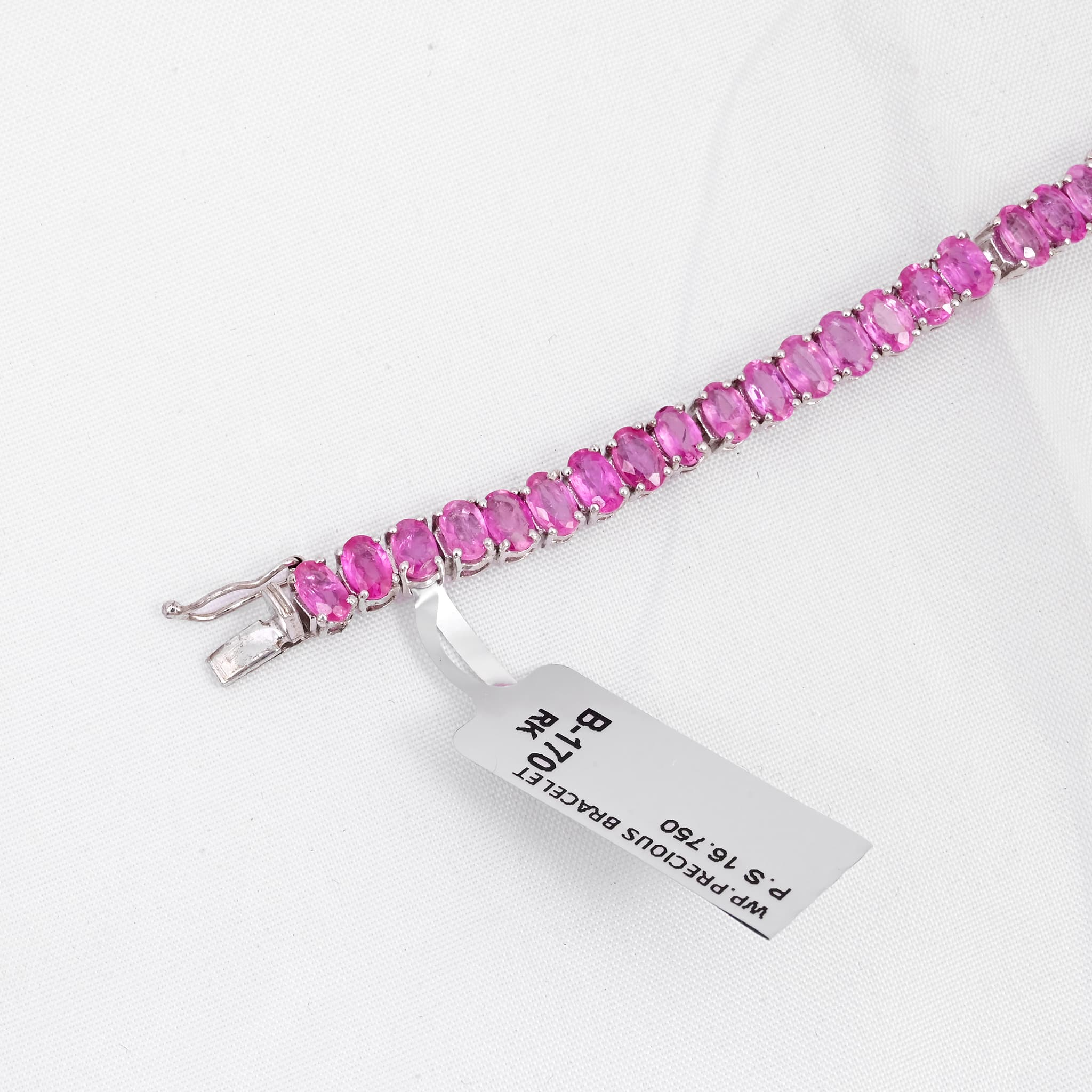 Blush Royale Pink Sapphire Tennis Bracelet alternate view