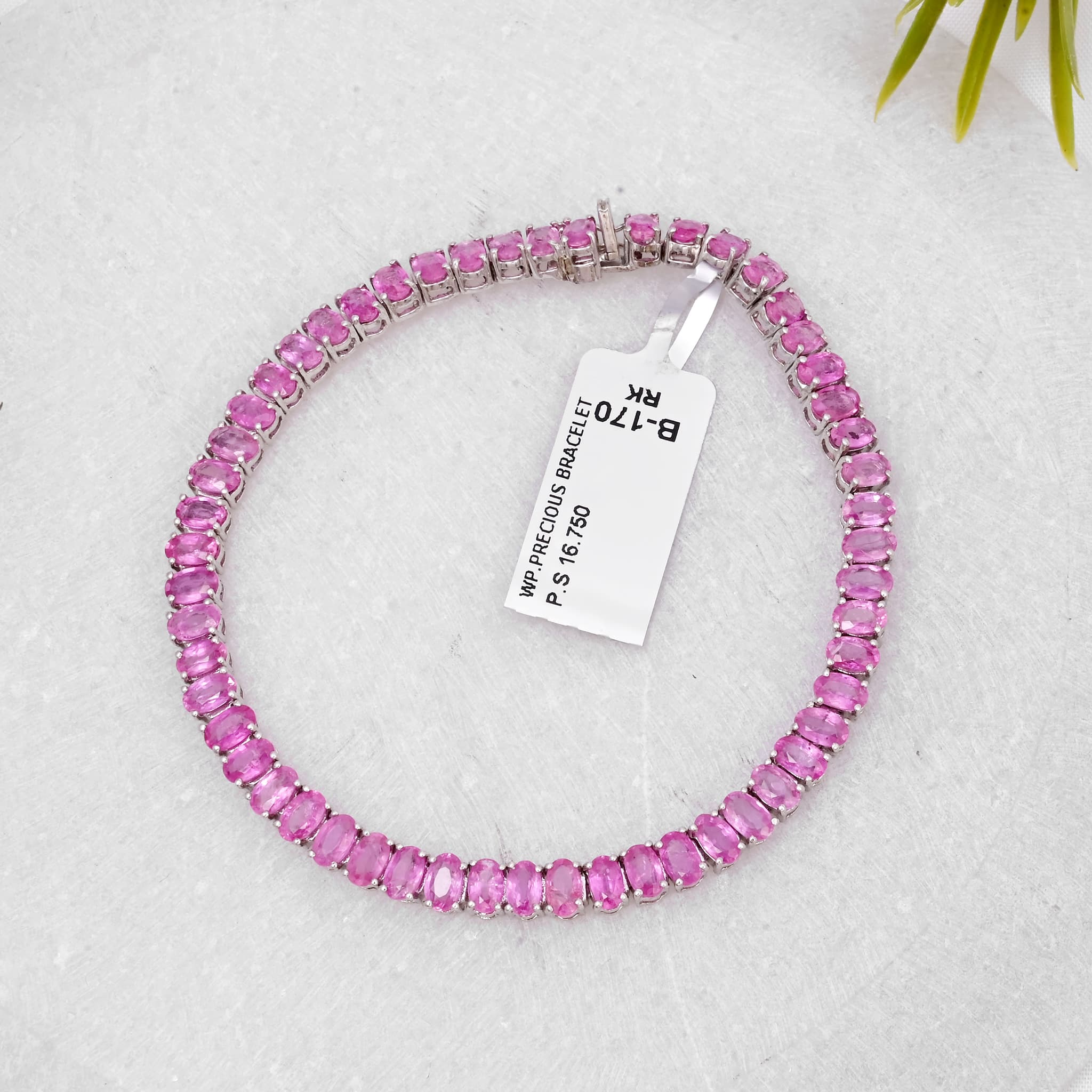 Blush Royale Pink Sapphire Tennis Bracelet