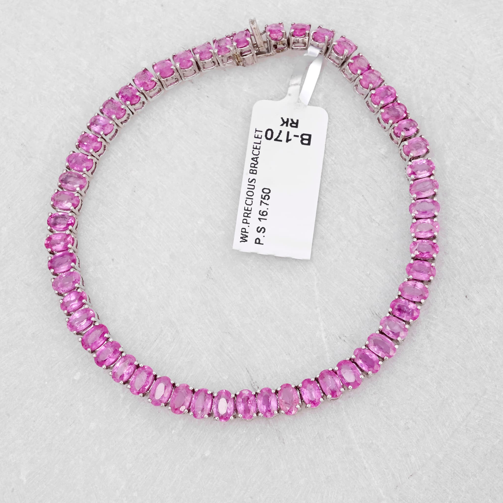 Blush Royale Pink Sapphire Tennis Bracelet