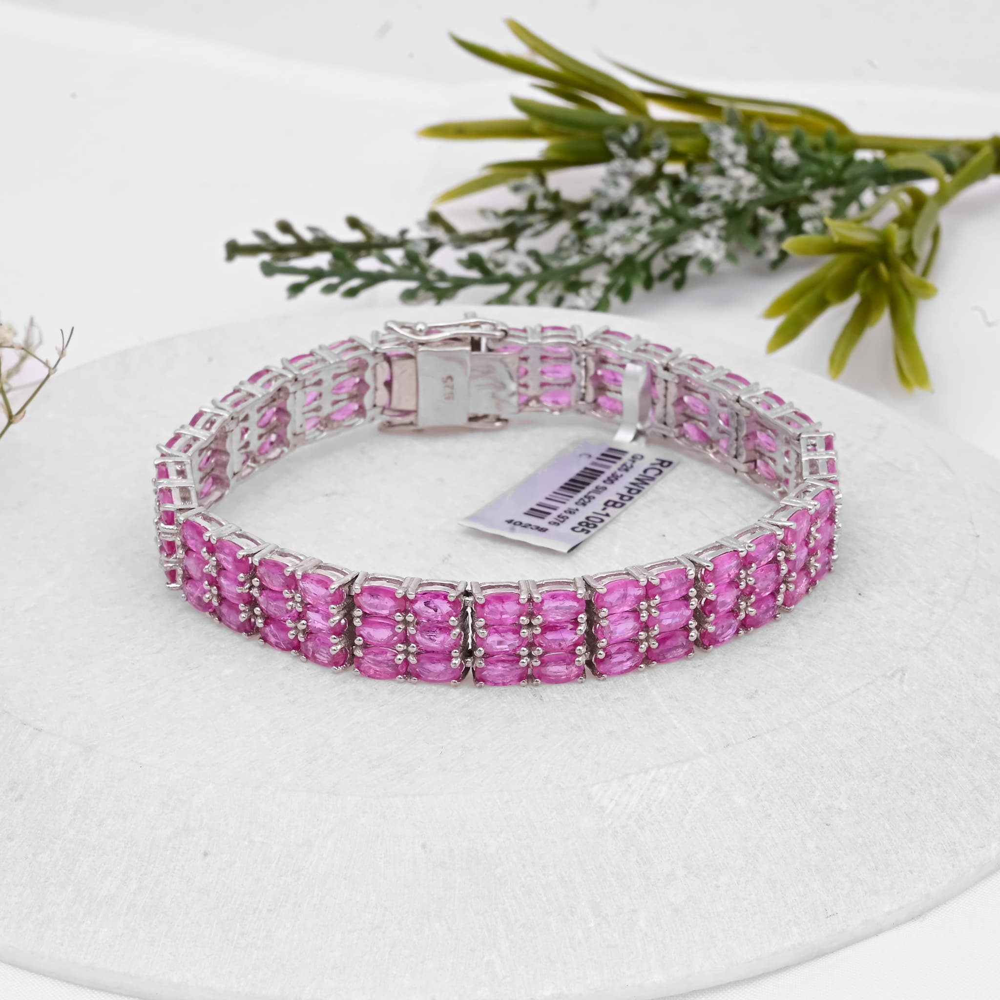 Regal Blush Grand Pink Sapphire Bracelet
