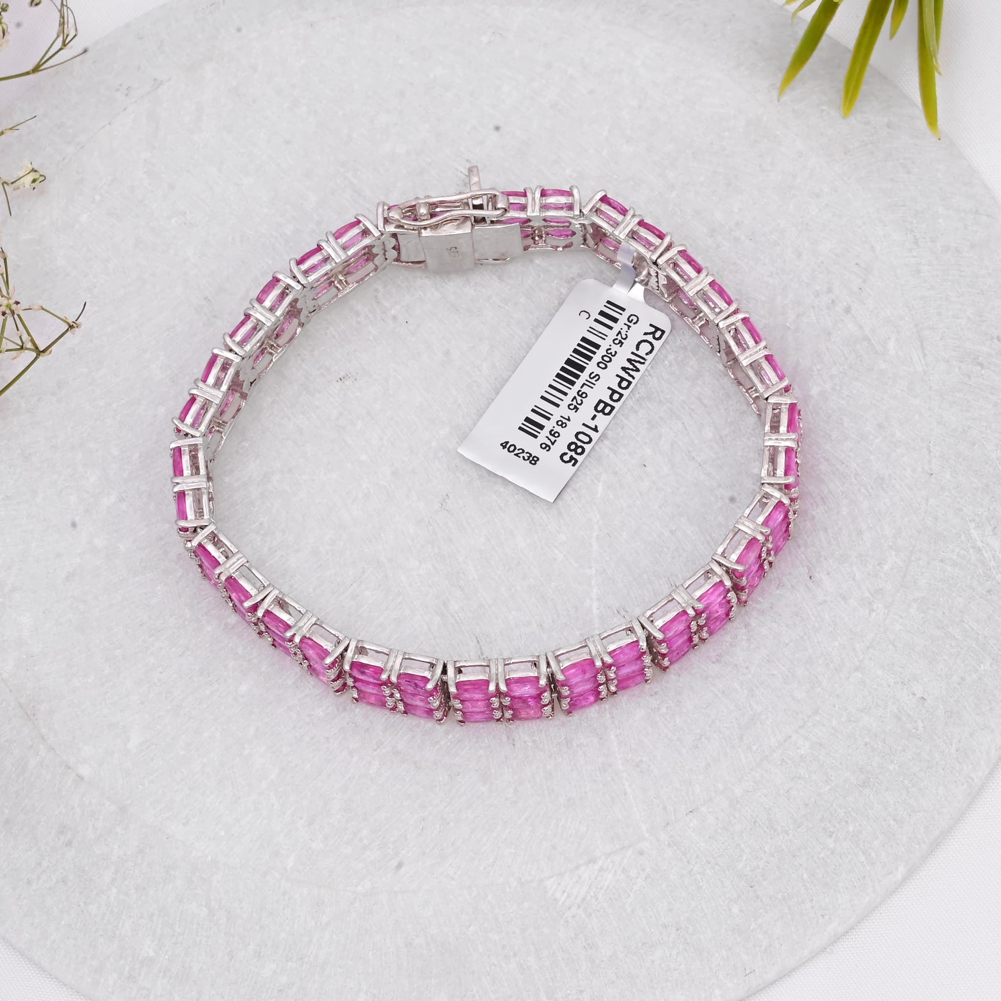 Regal Blush Grand Pink Sapphire Bracelet