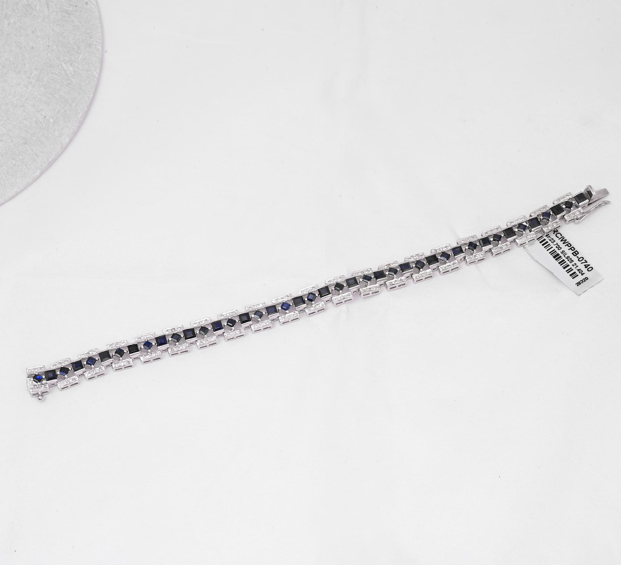 Midnight Royale Sapphire & Diamond Statement Bracelet