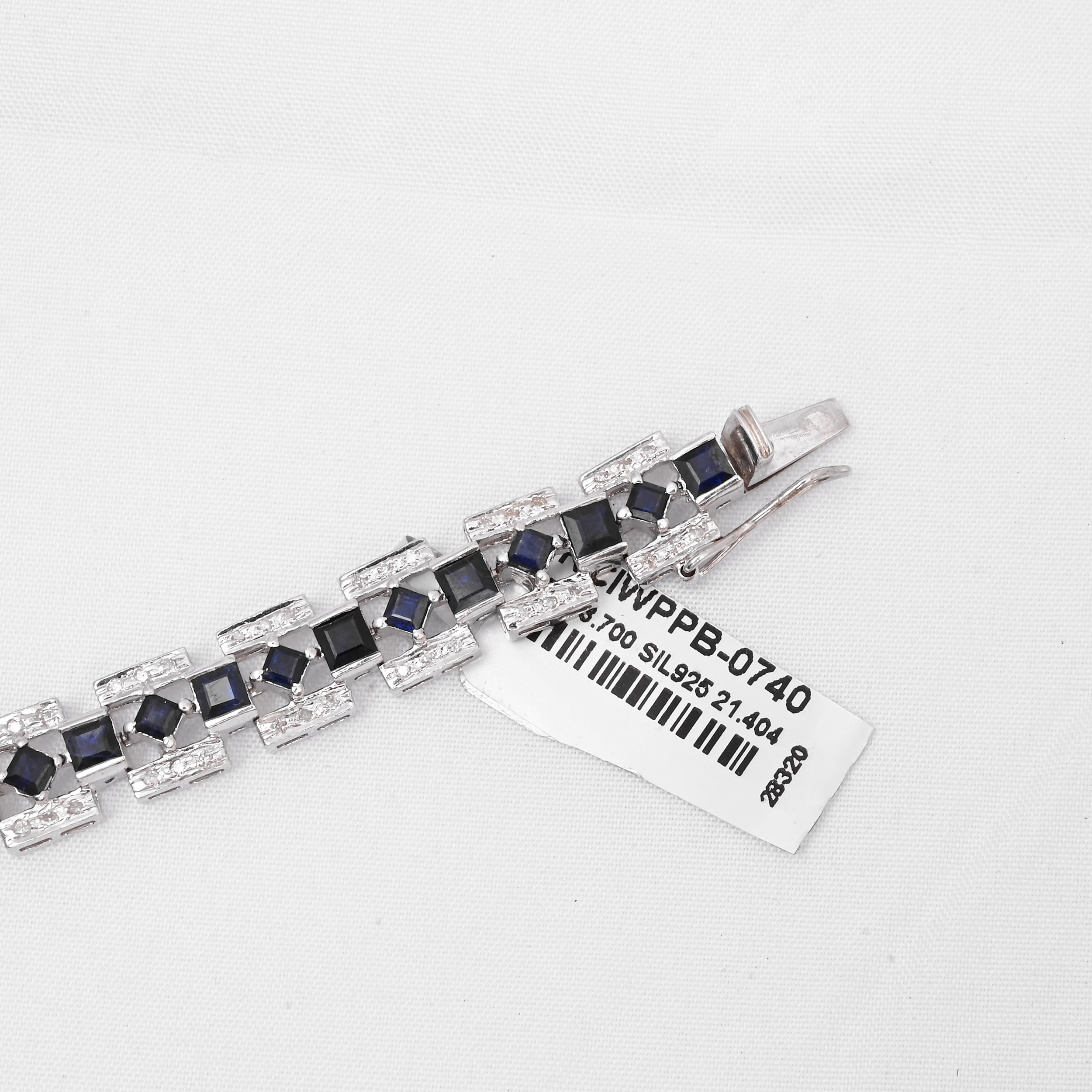 Midnight Royale Sapphire & Diamond Statement Bracelet