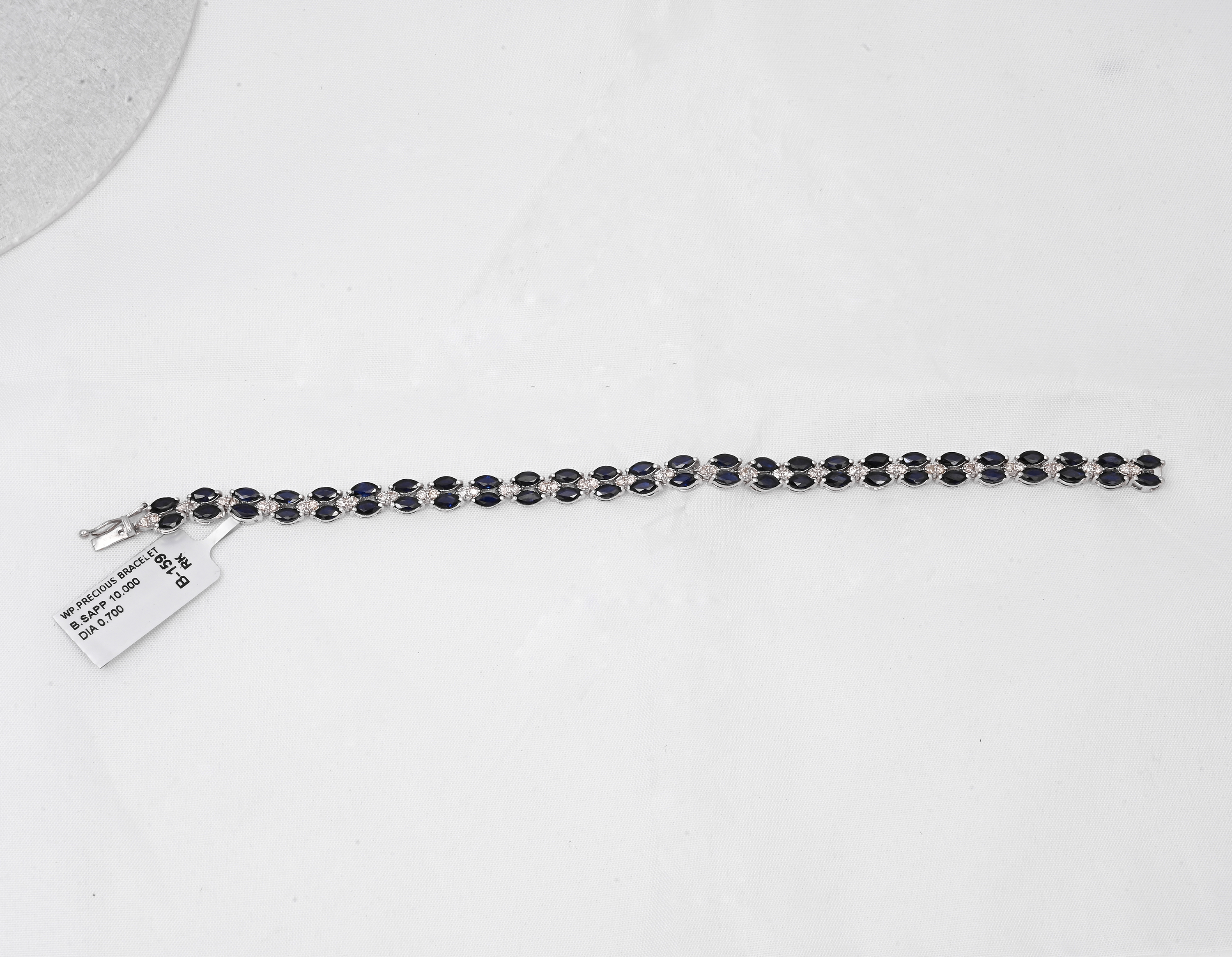 Noir Elegance Sapphire & Diamond Tennis Bracelet