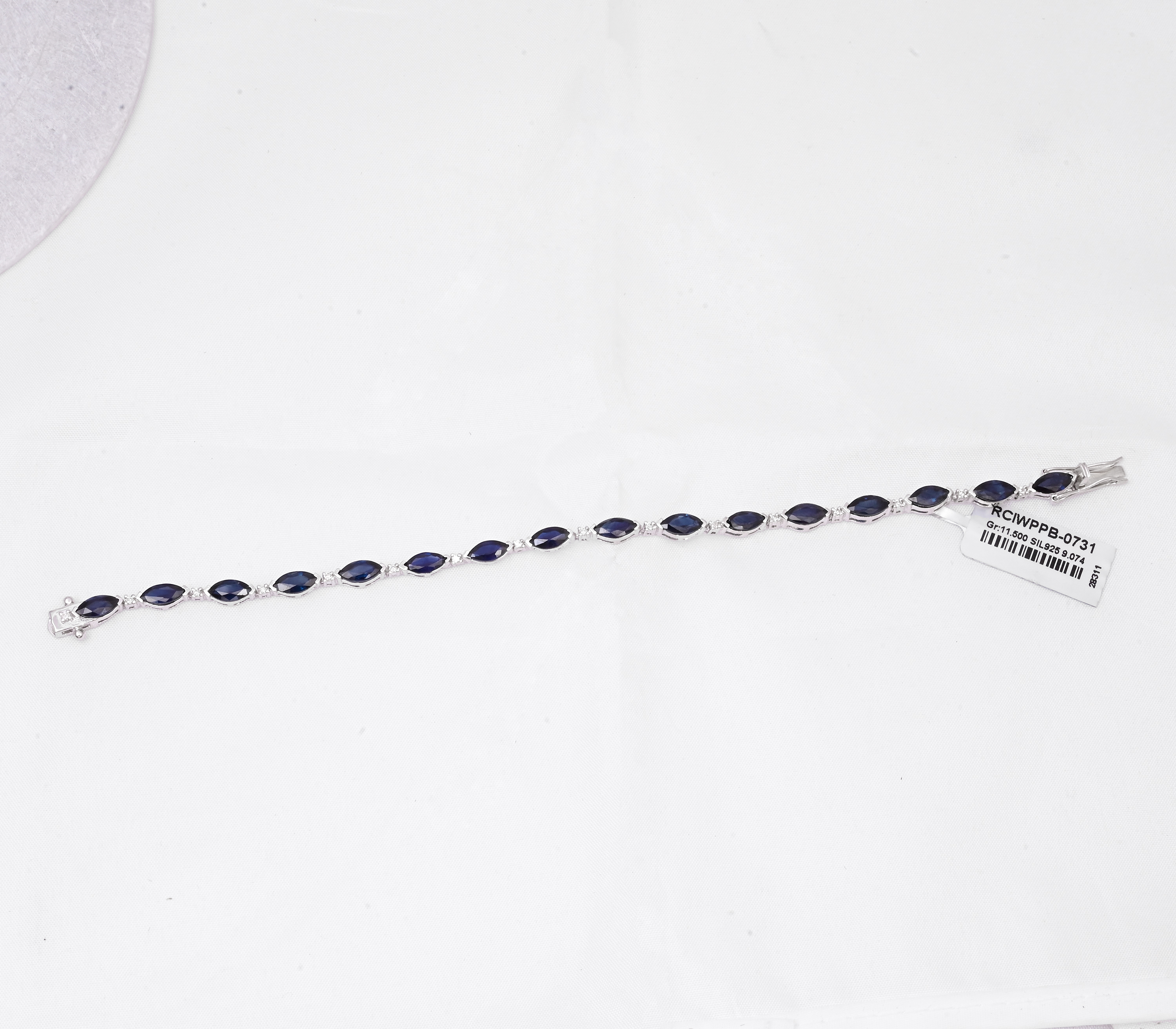 Midnight Elegance Blue Sapphire Bracelet