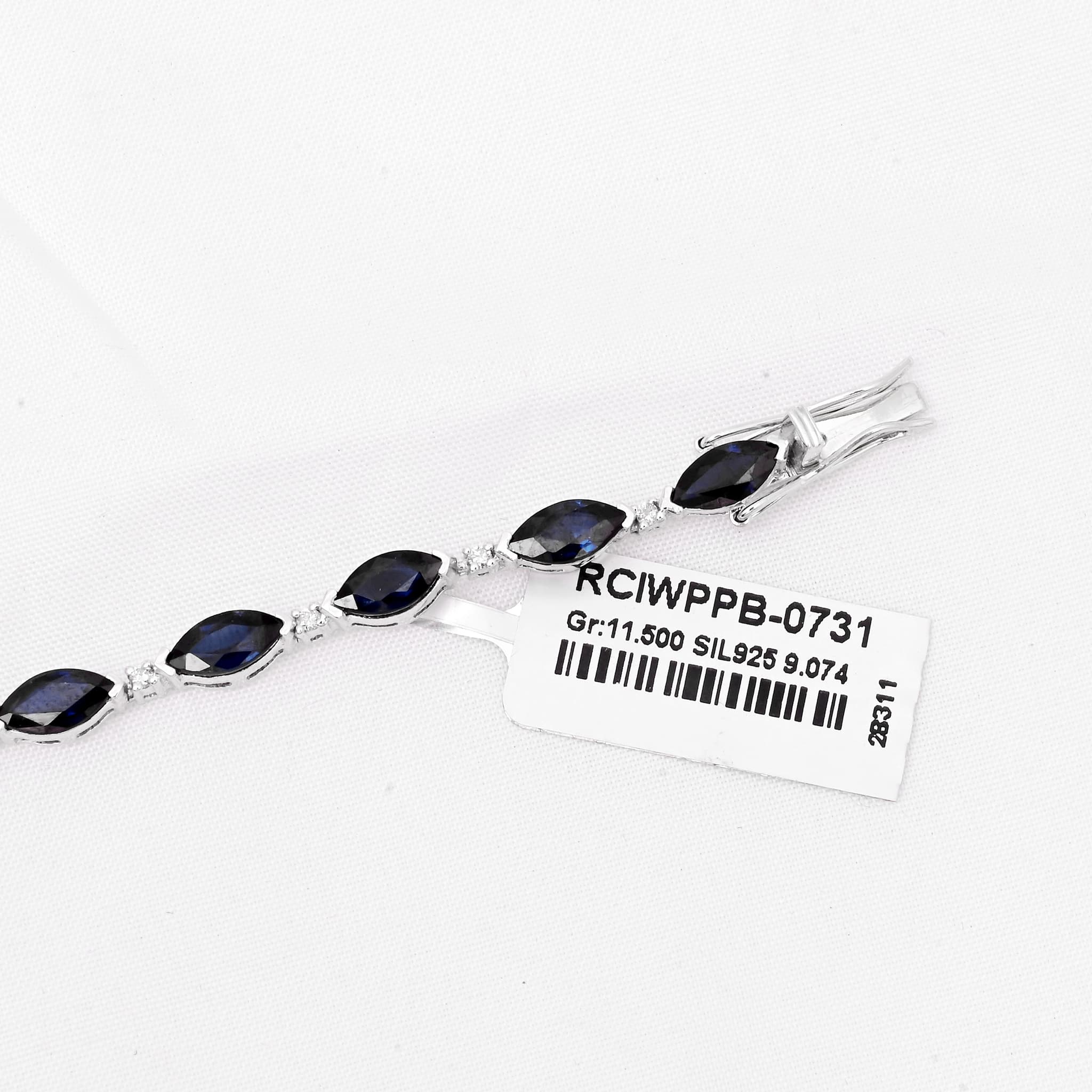 Midnight Elegance Blue Sapphire Bracelet