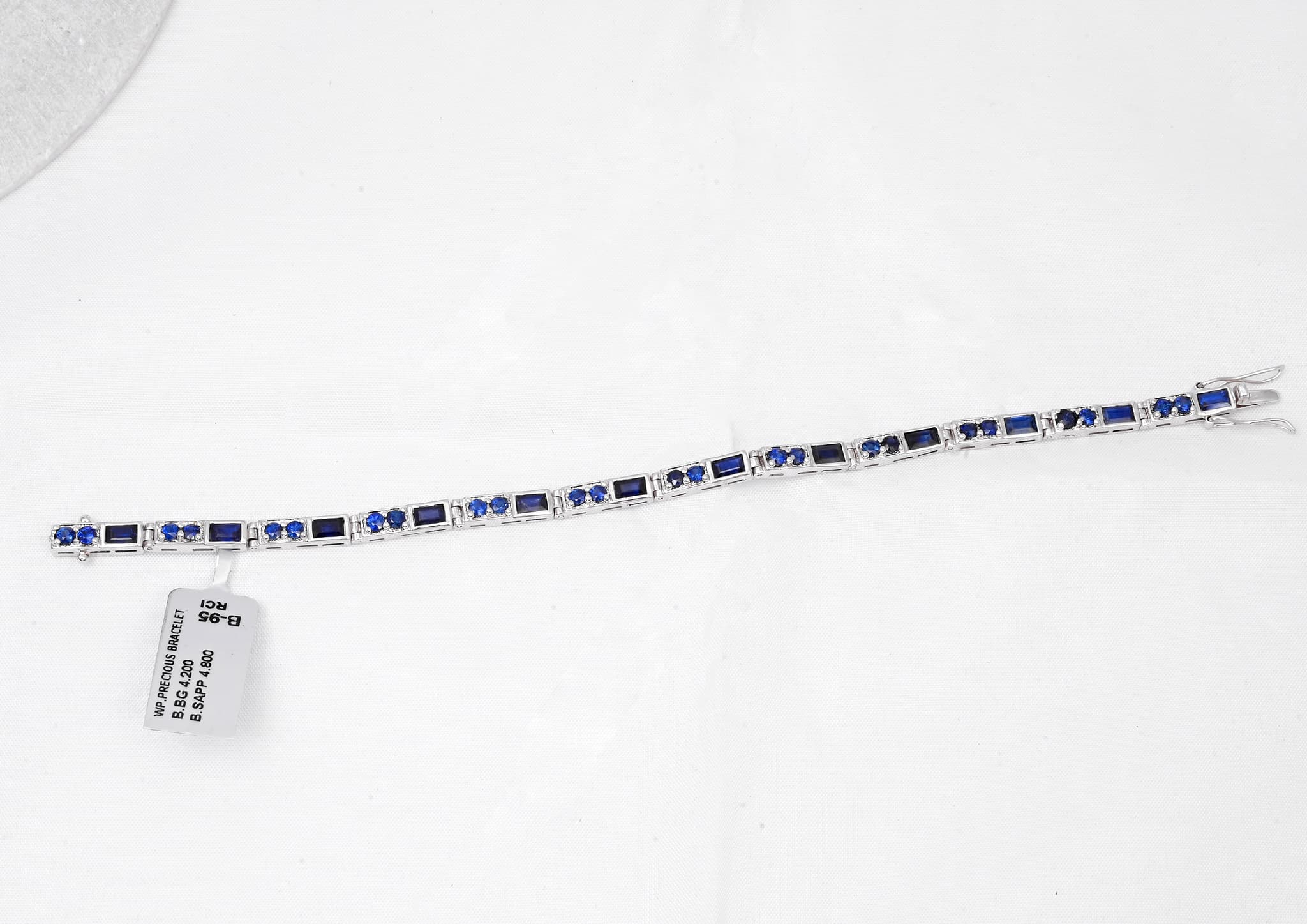 Royal Geometry Blue Sapphire Bracelet