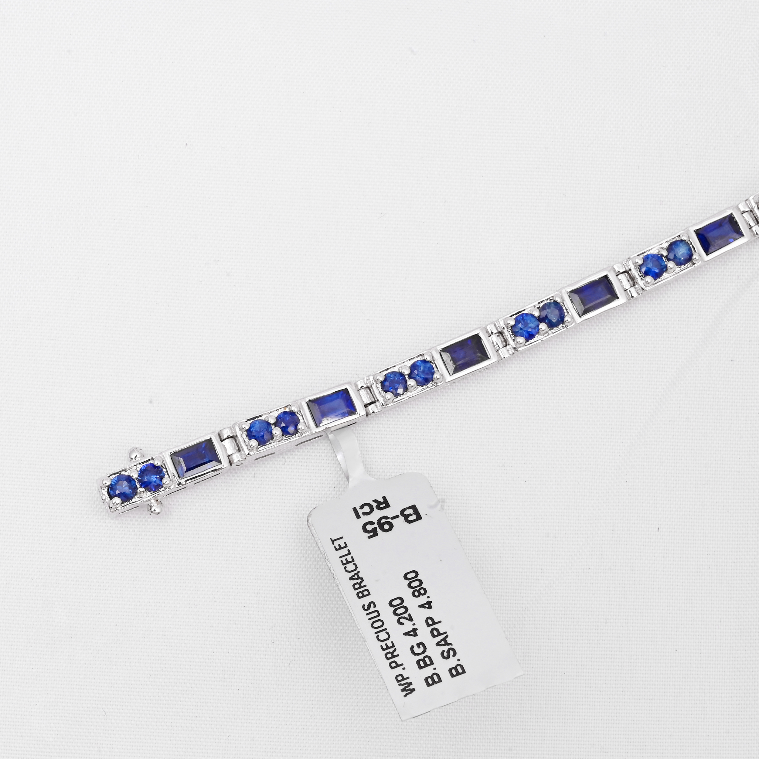 Royal Geometry Blue Sapphire Bracelet