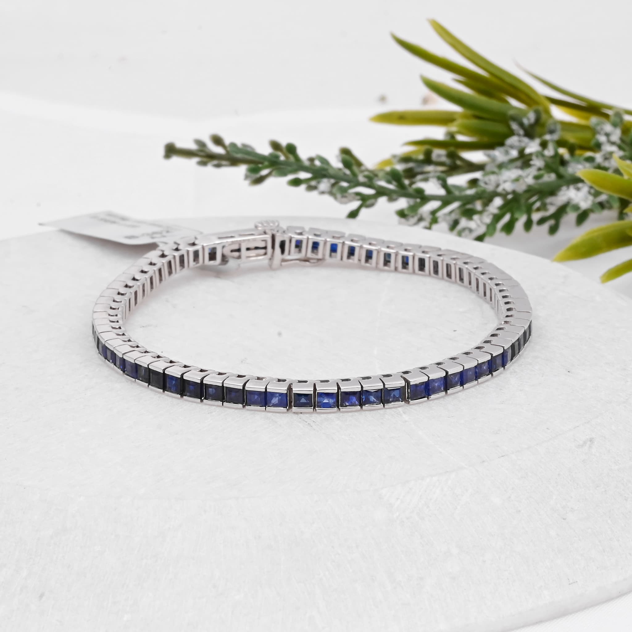 Midnight Line Blue Sapphire Bracelet