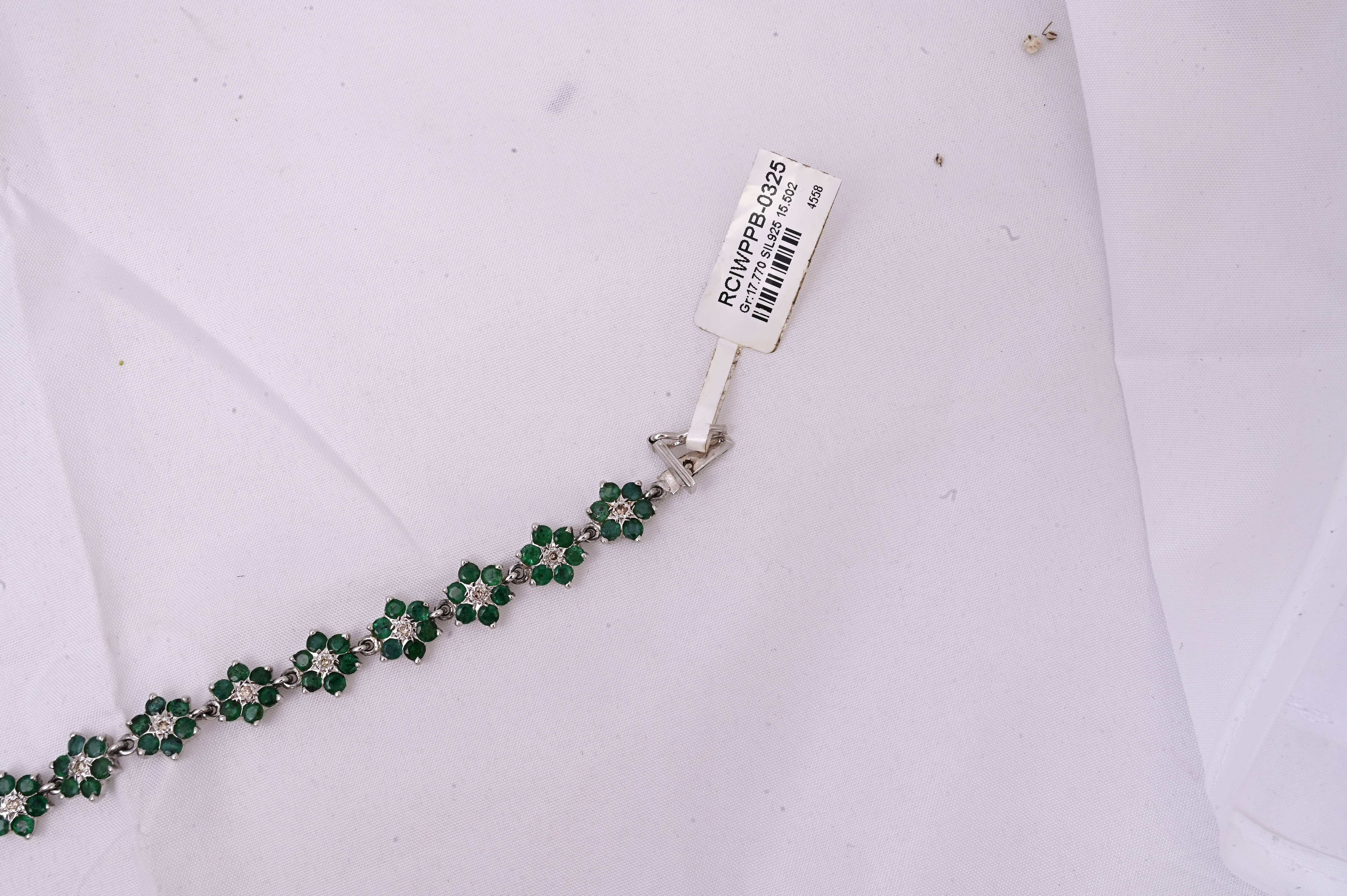 Emerald Floral Diamond Bracelet alternate view
