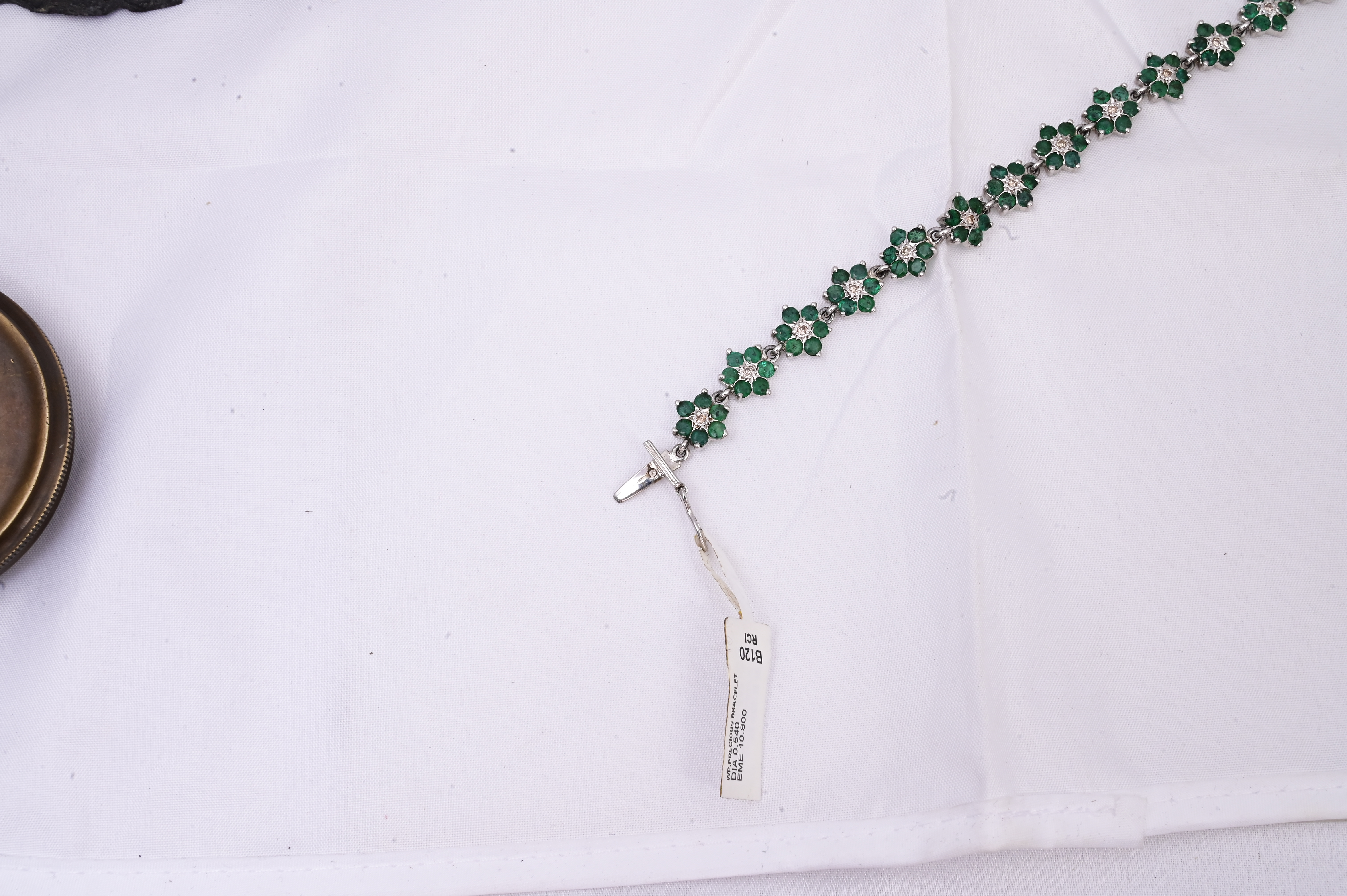 Emerald Floral Diamond Bracelet