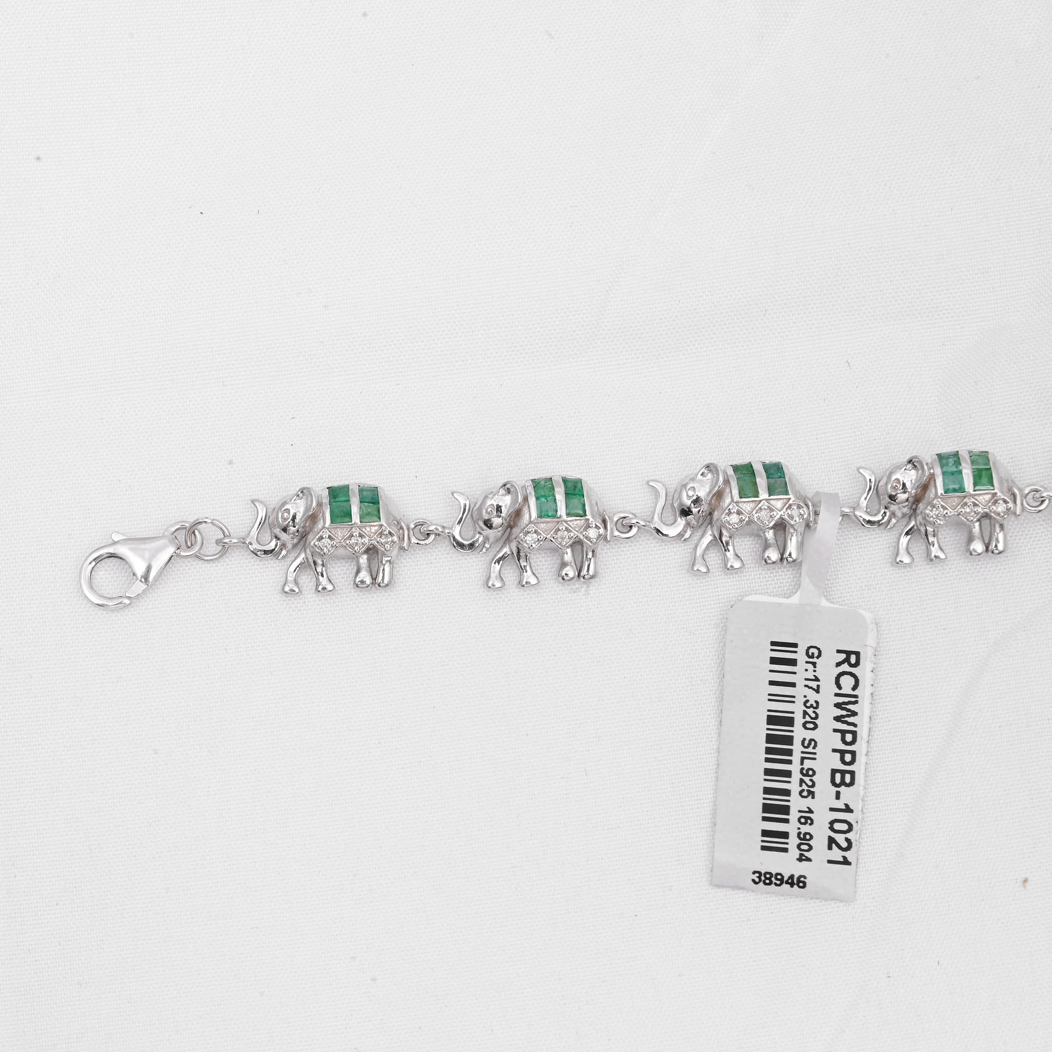 Jaipur Emerald Elephant Heritage Bracelet alternate view