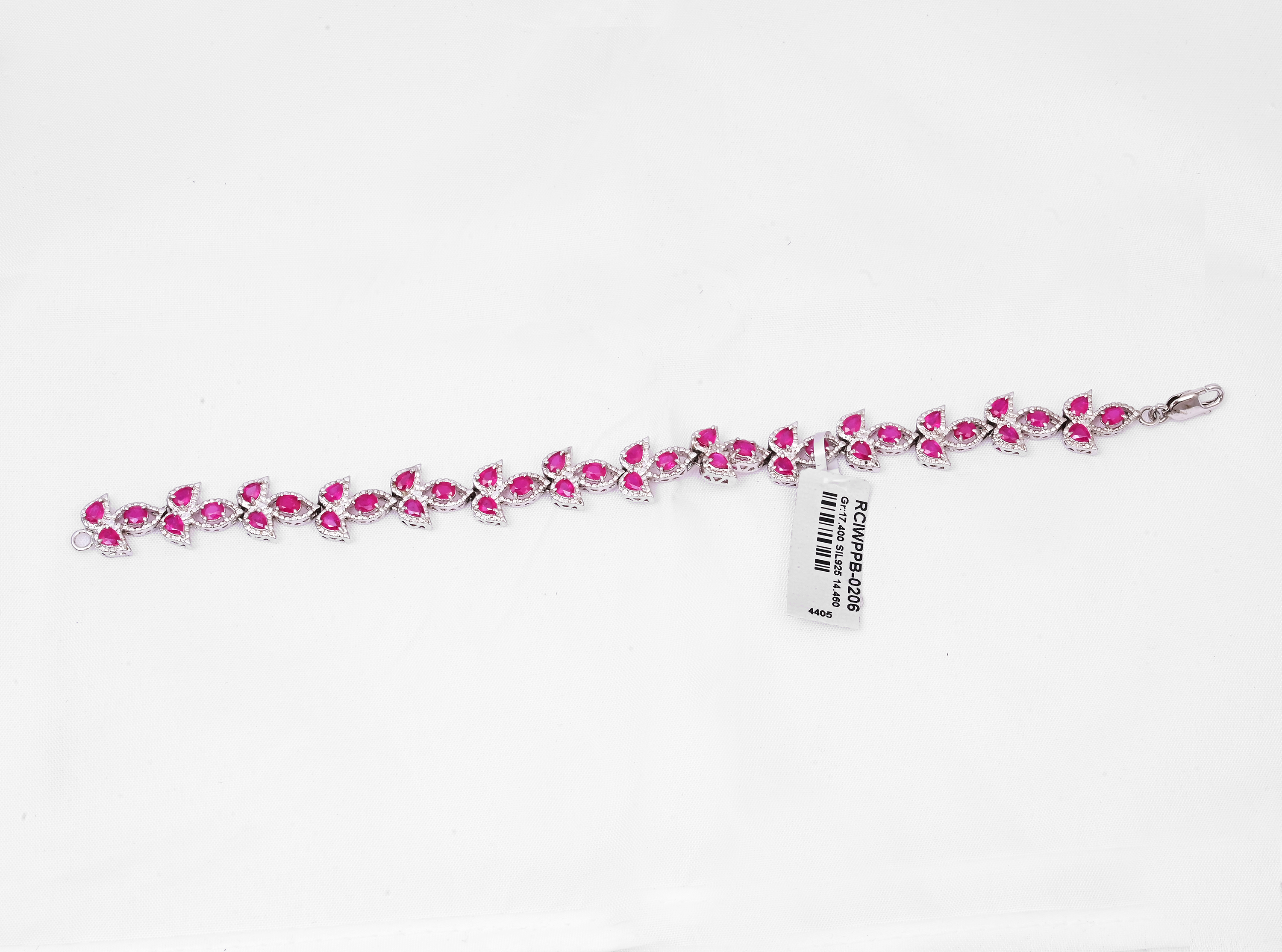 Rosé Petal Ruby Diamond Bracelet