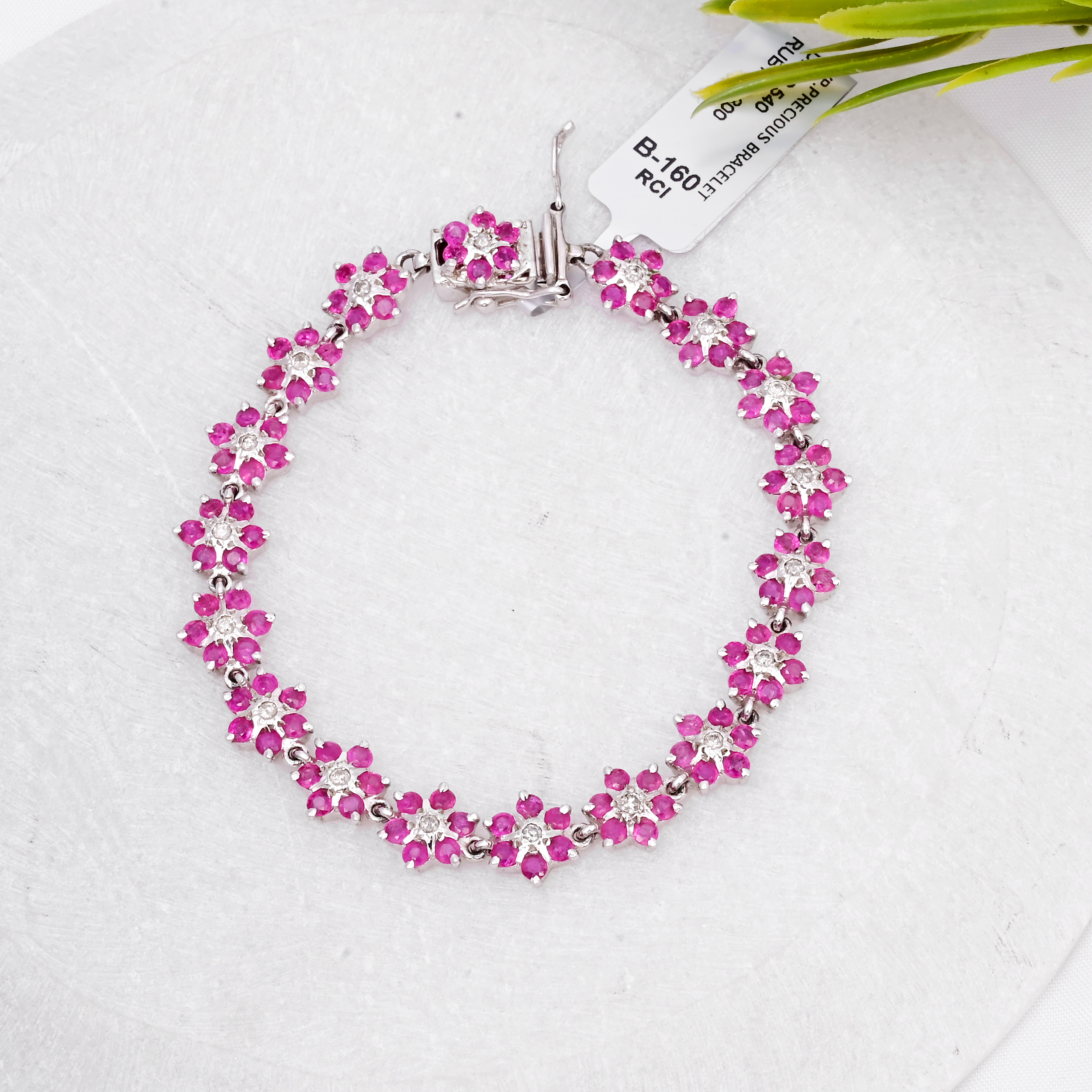 Ruby Blossom Diamond Bracelet