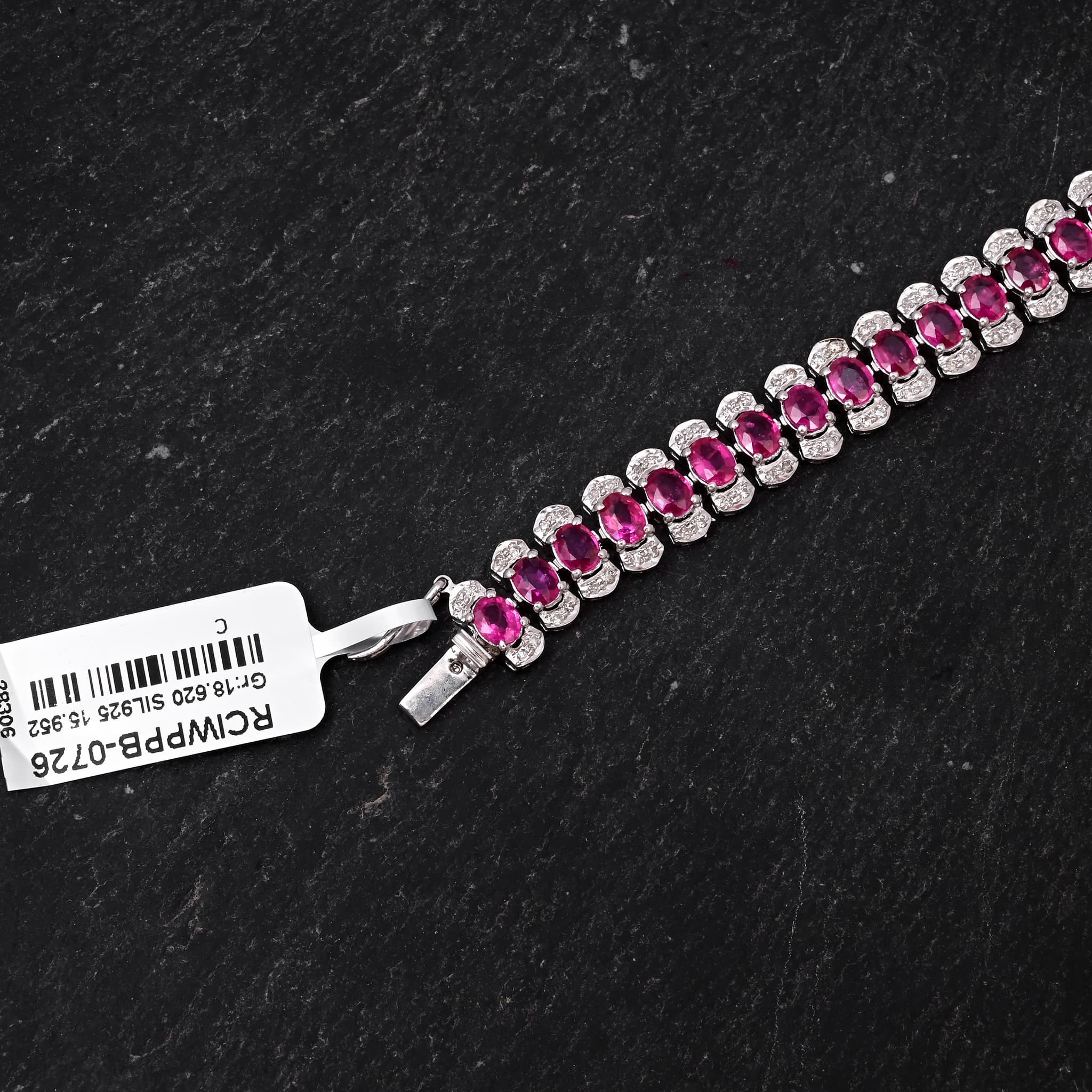 Ruby Royale Halo Tennis Bracelet