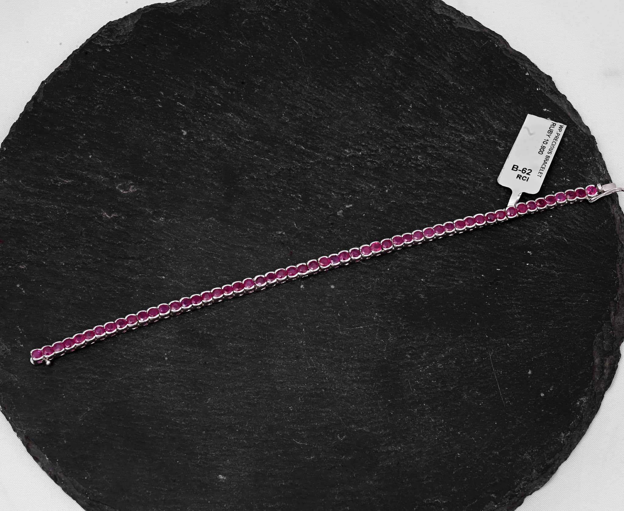 Crimson Luxe Half Bezel Ruby Bracelet