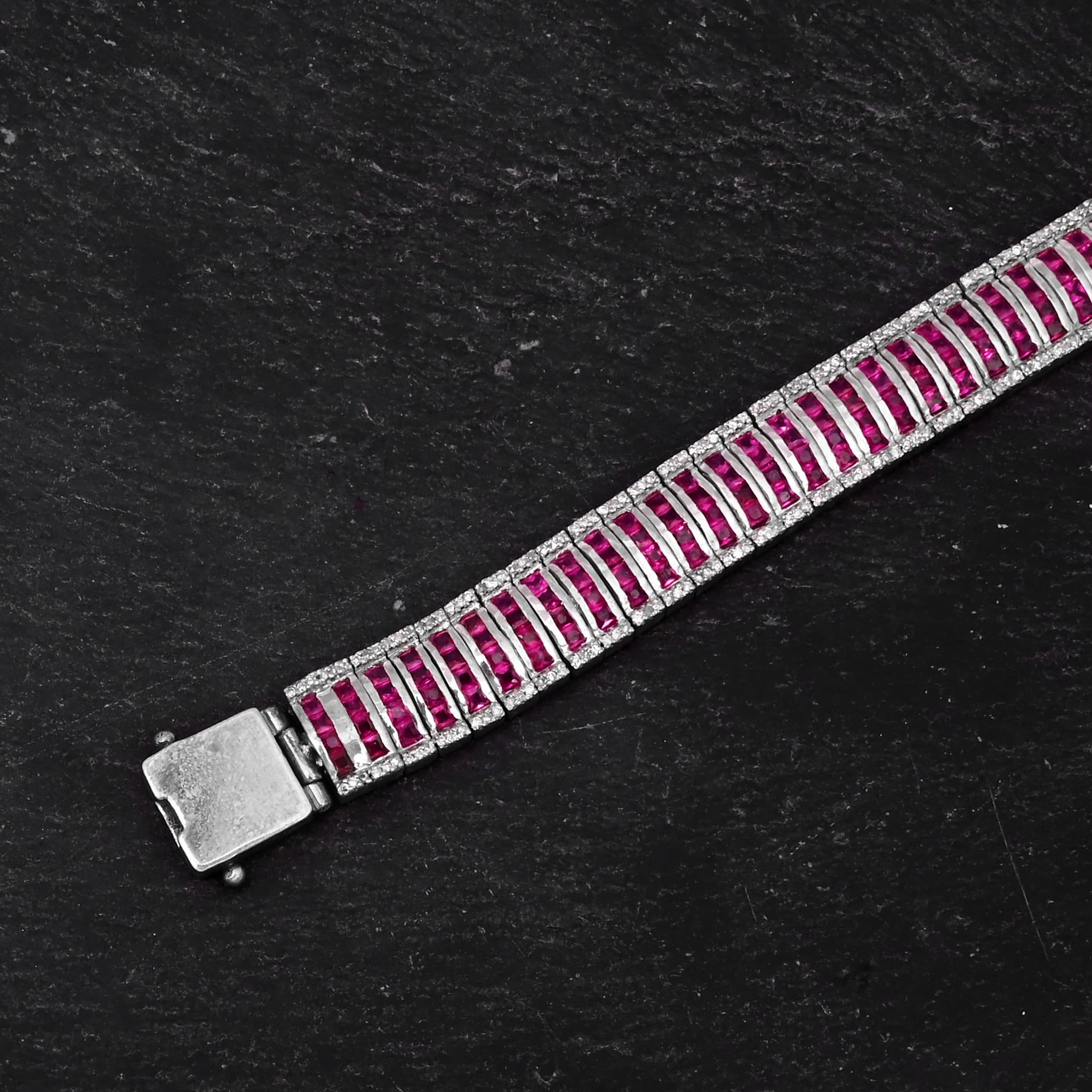 Imperial Ruby Diamond Couture Bracelet alternate view