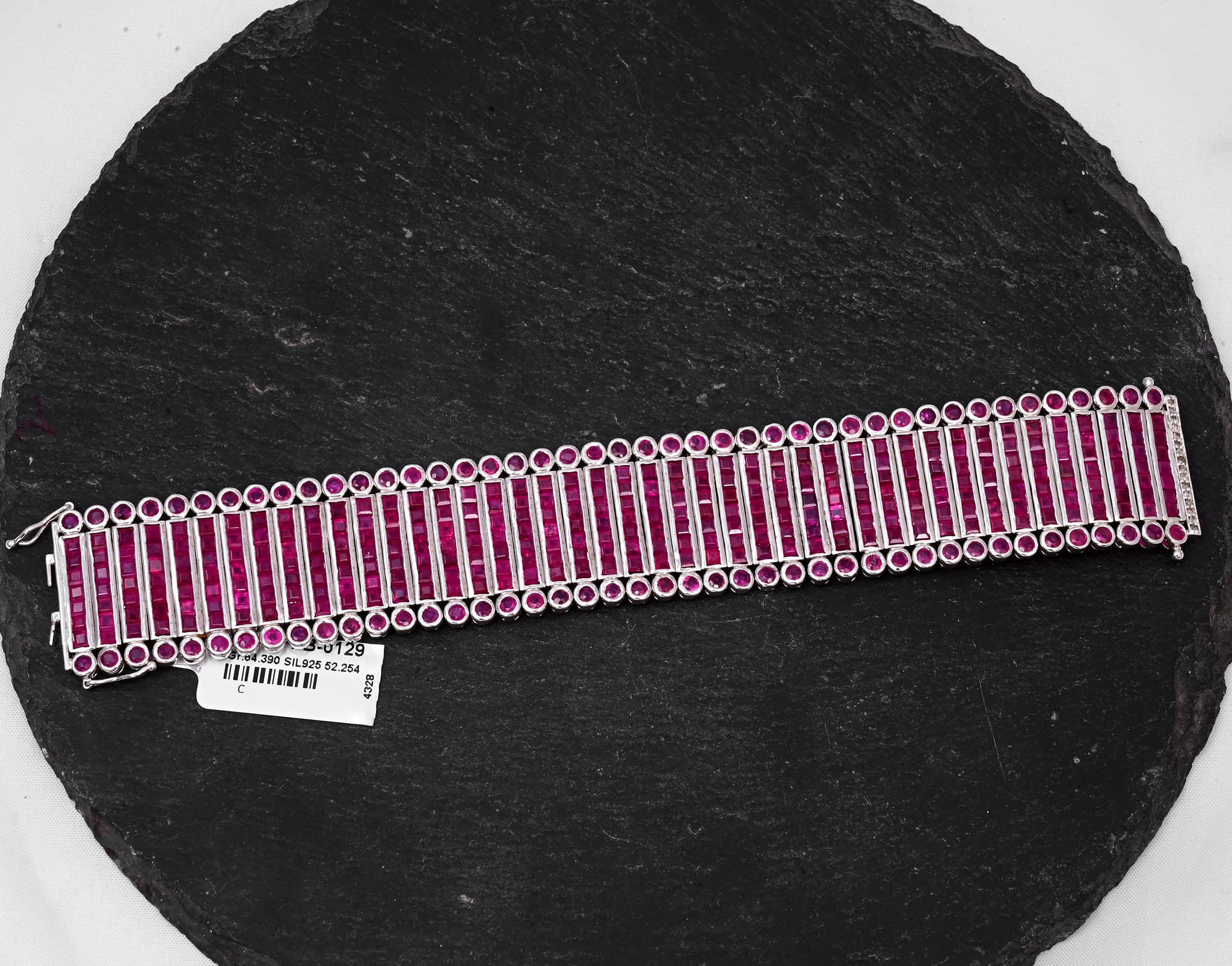 Majestic Ruby Palace Cuff Bracelet