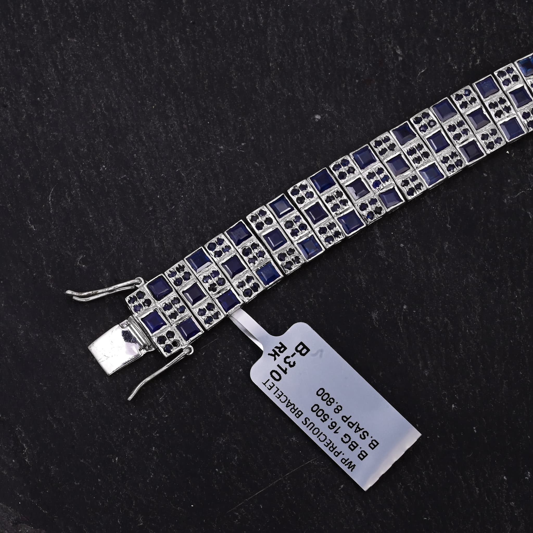 Geometric Sapphire Link Bracelet alternate view