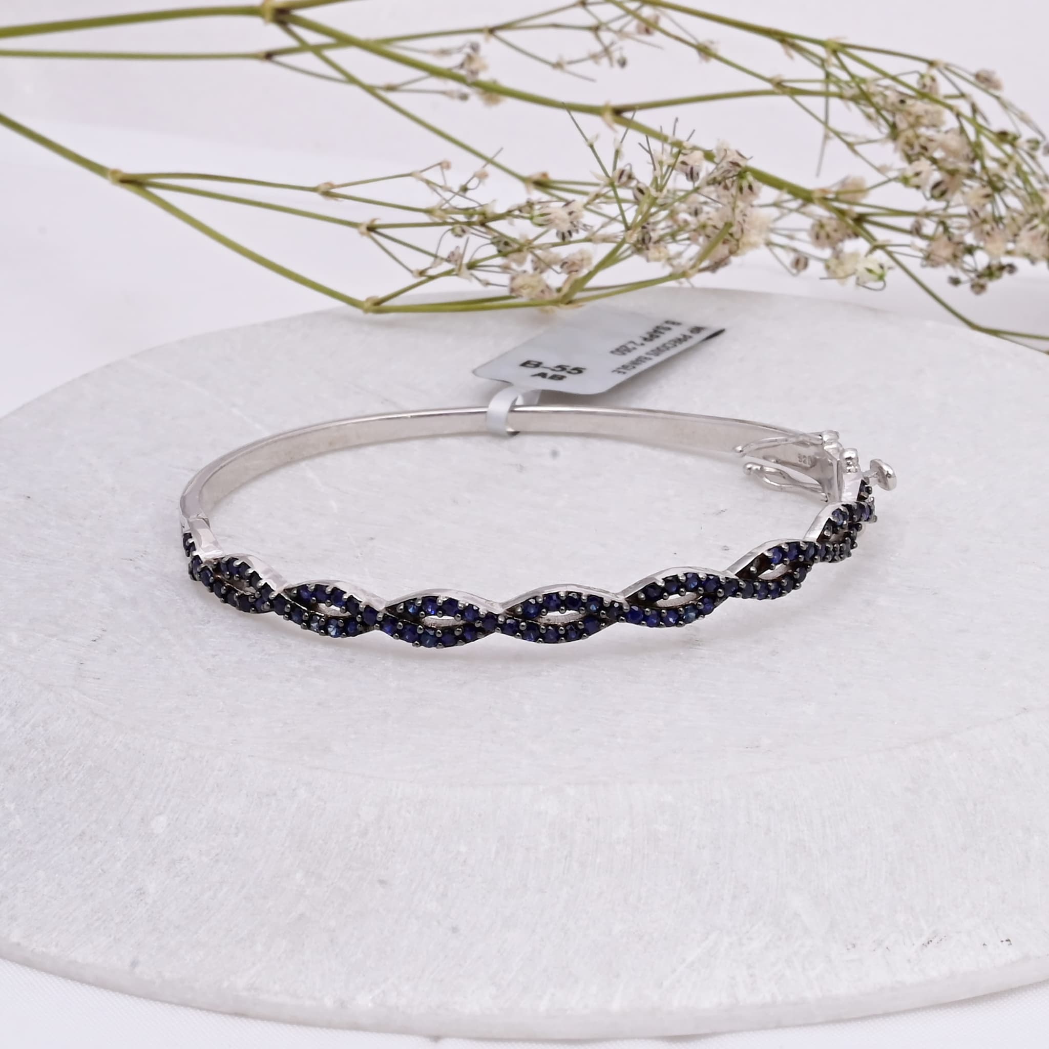 Twilight Sapphire Twist Bangle
