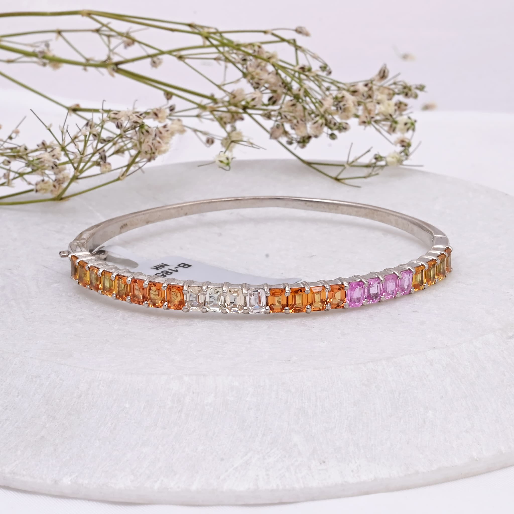 Sunset Rainbow Sapphire Bangle alternate view