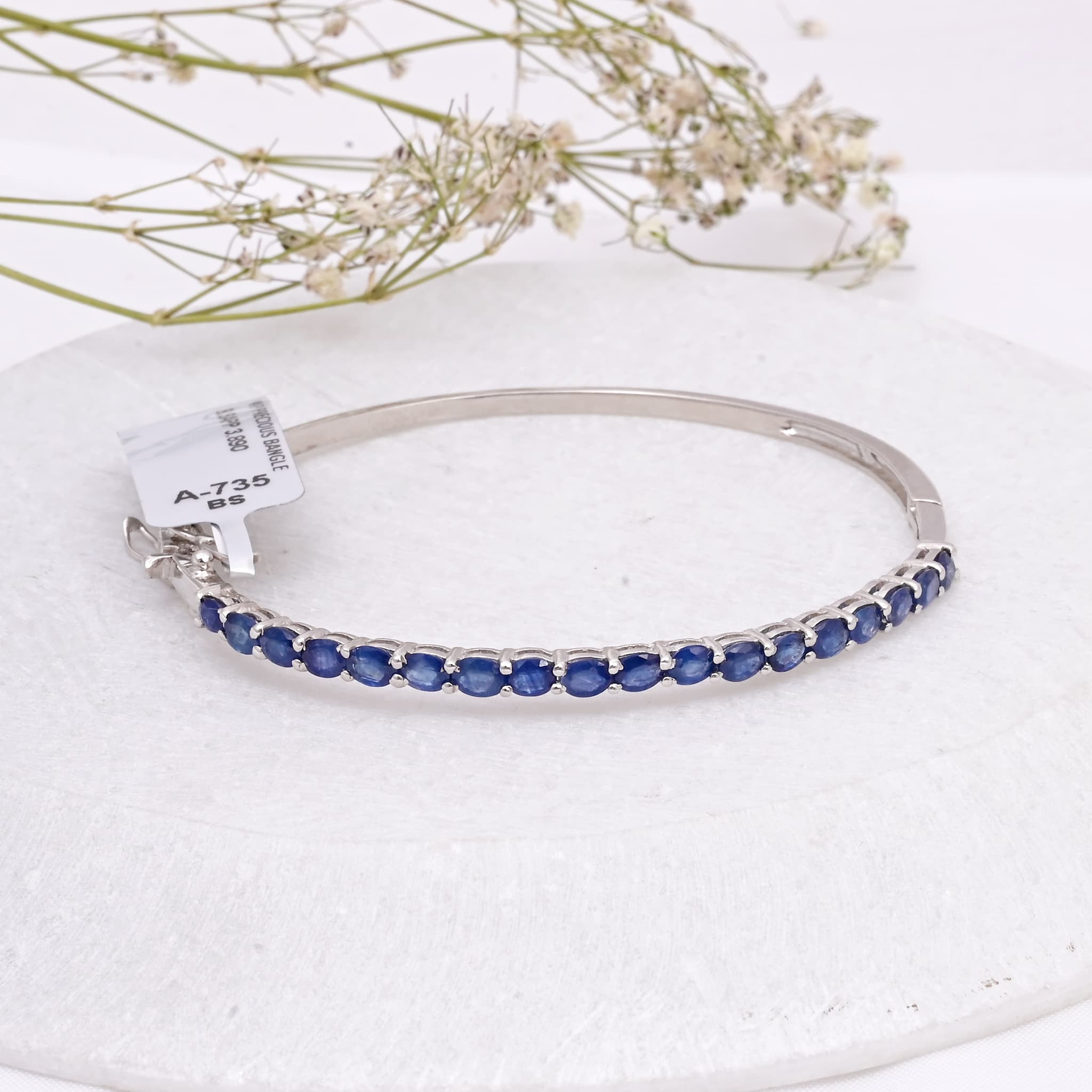Classic Blue Sapphire Tennis Bangle