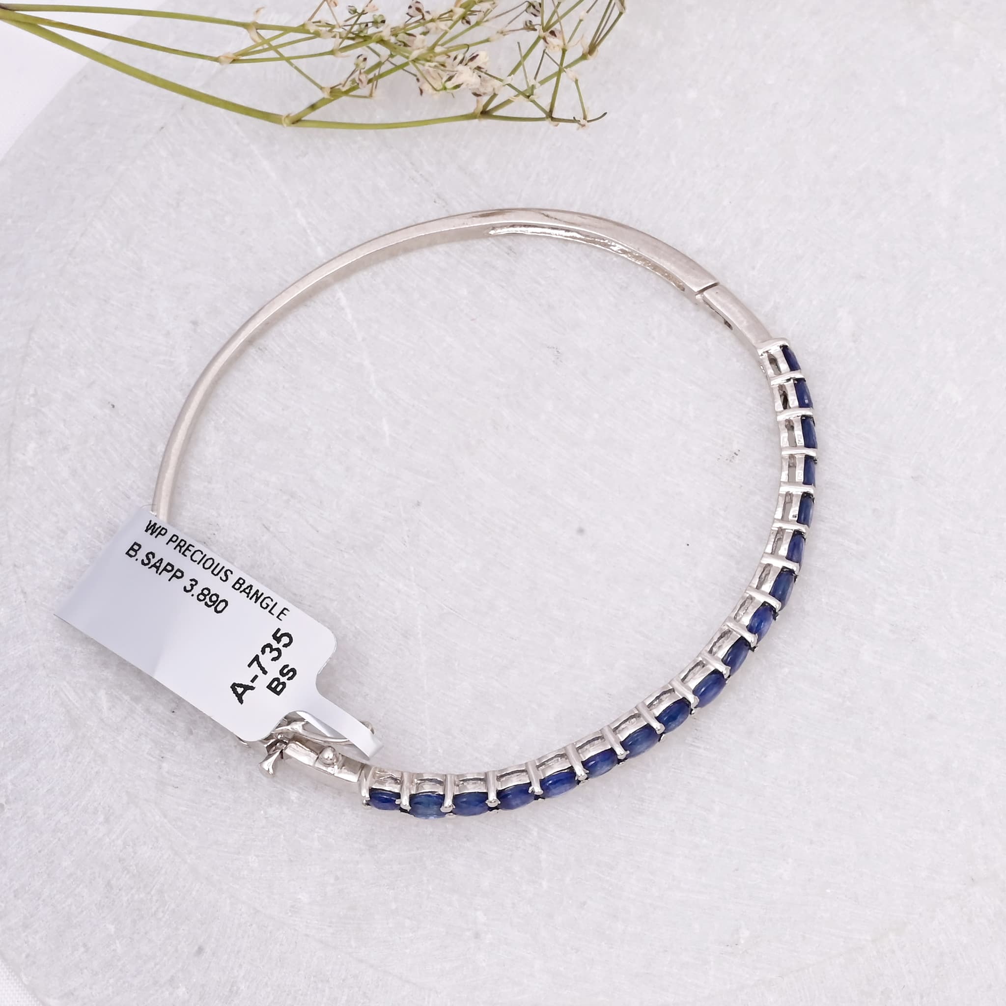 Classic Blue Sapphire Tennis Bangle