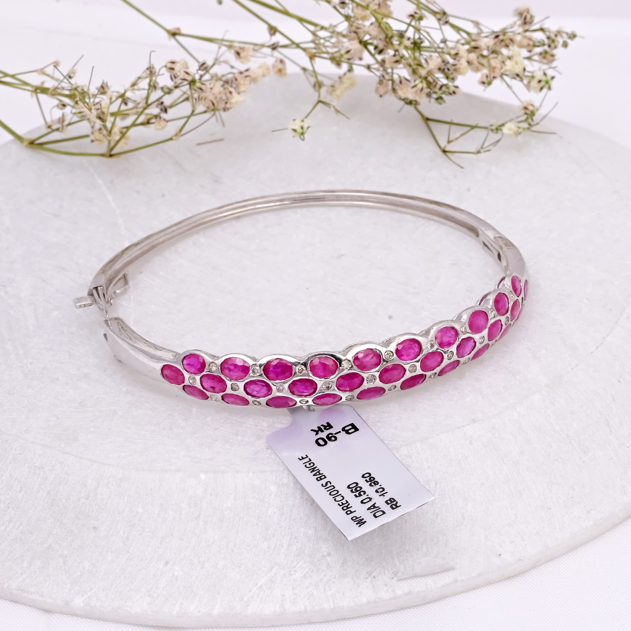 Ruby Bloom Diamond Bangle alternate view