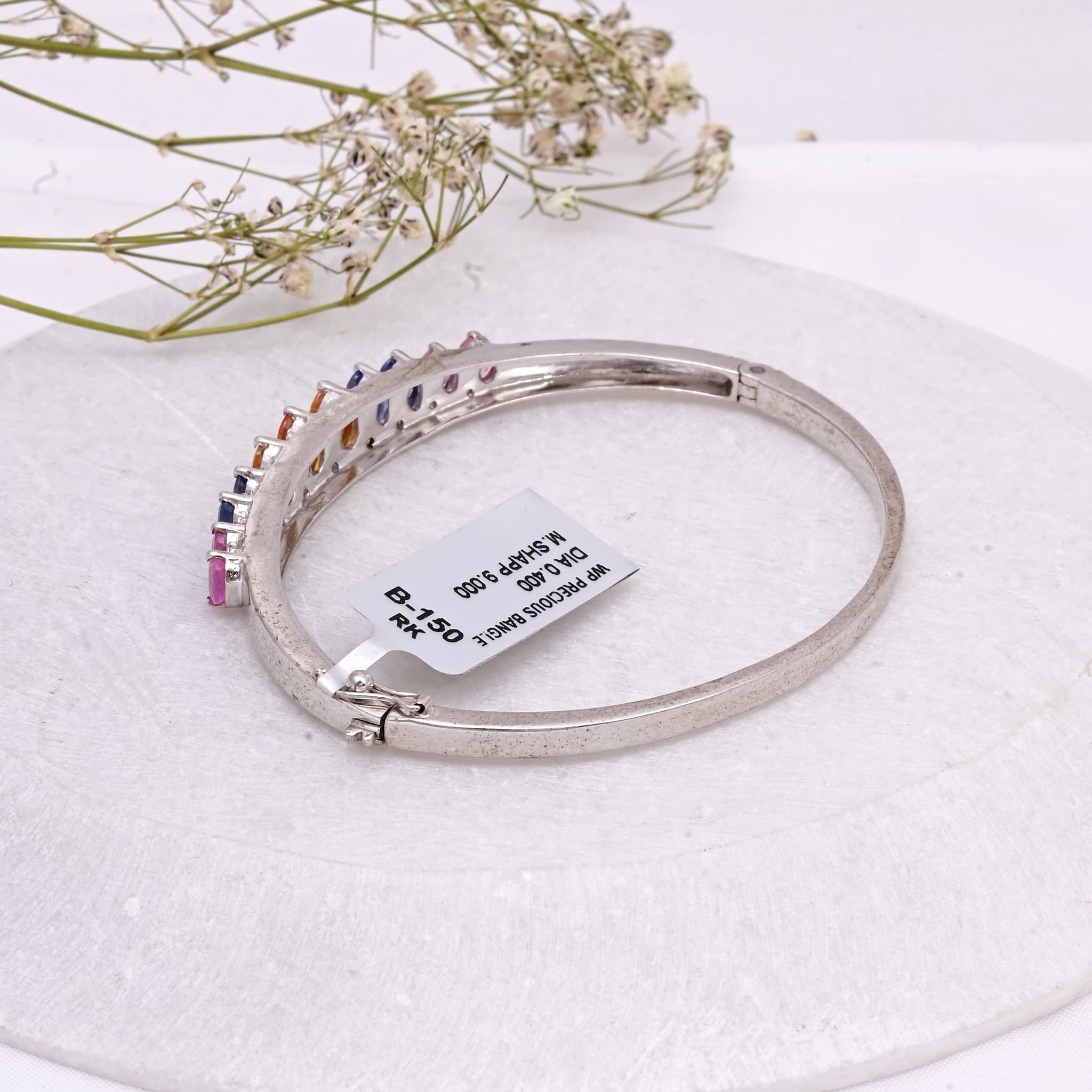 Pastel Sapphire Diamond Bangle