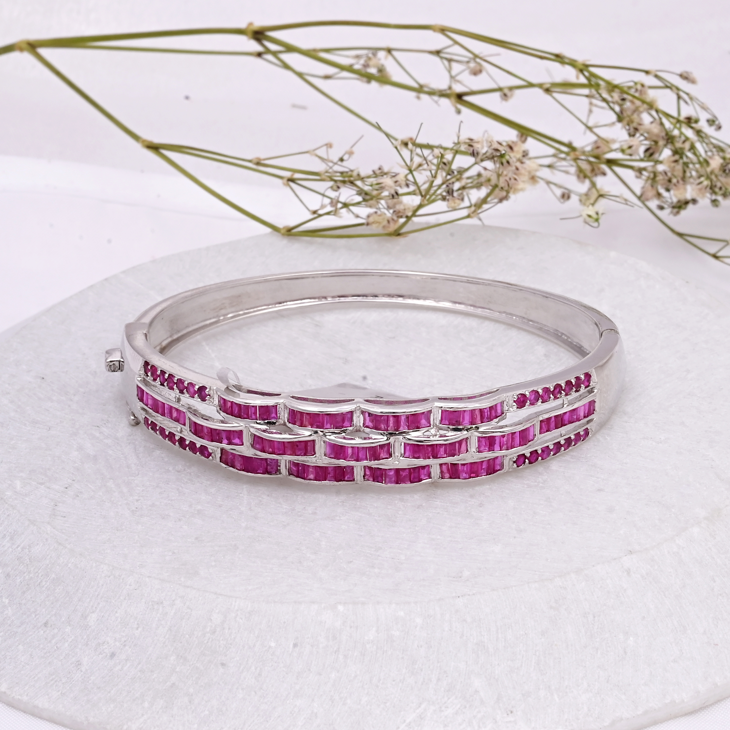 Ruby Royale Line Bangle